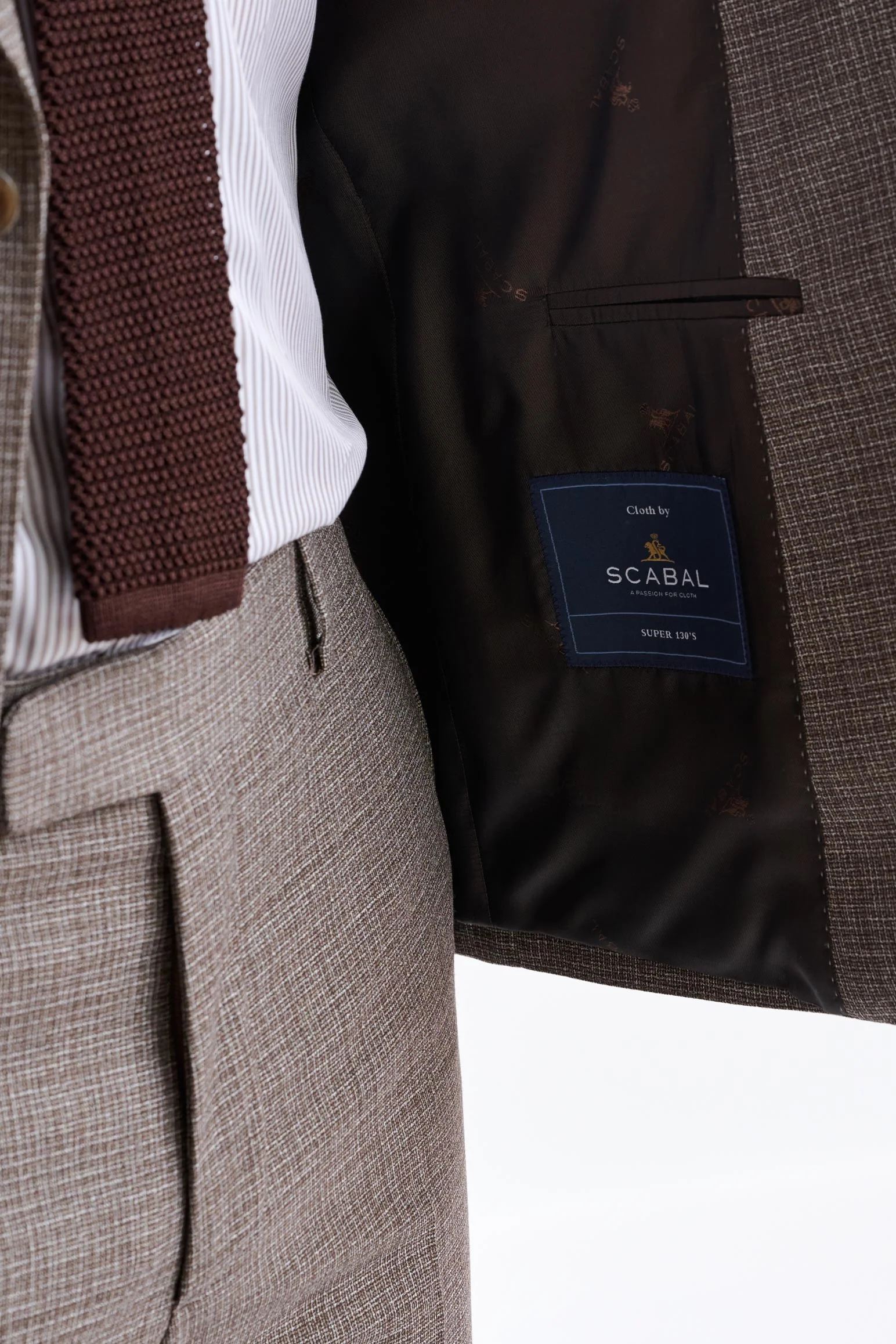 Brown Wool Super 100's Soho Jacket Lifestyle - Image 4