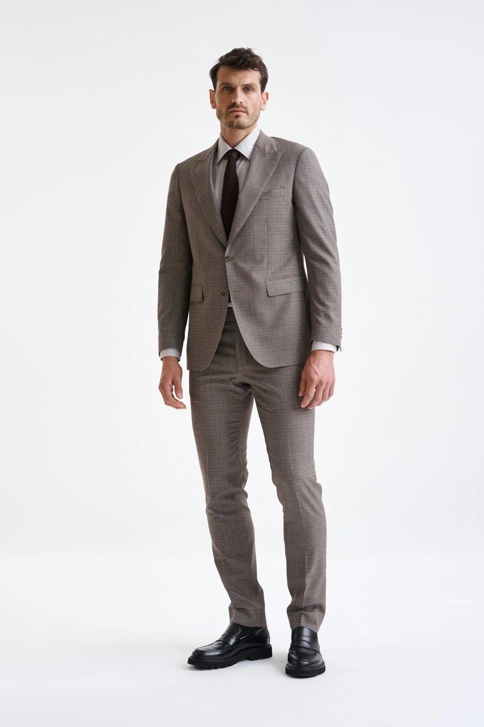 Brown Wool Super 100's Soho Jacket Lifestyle - Image 6