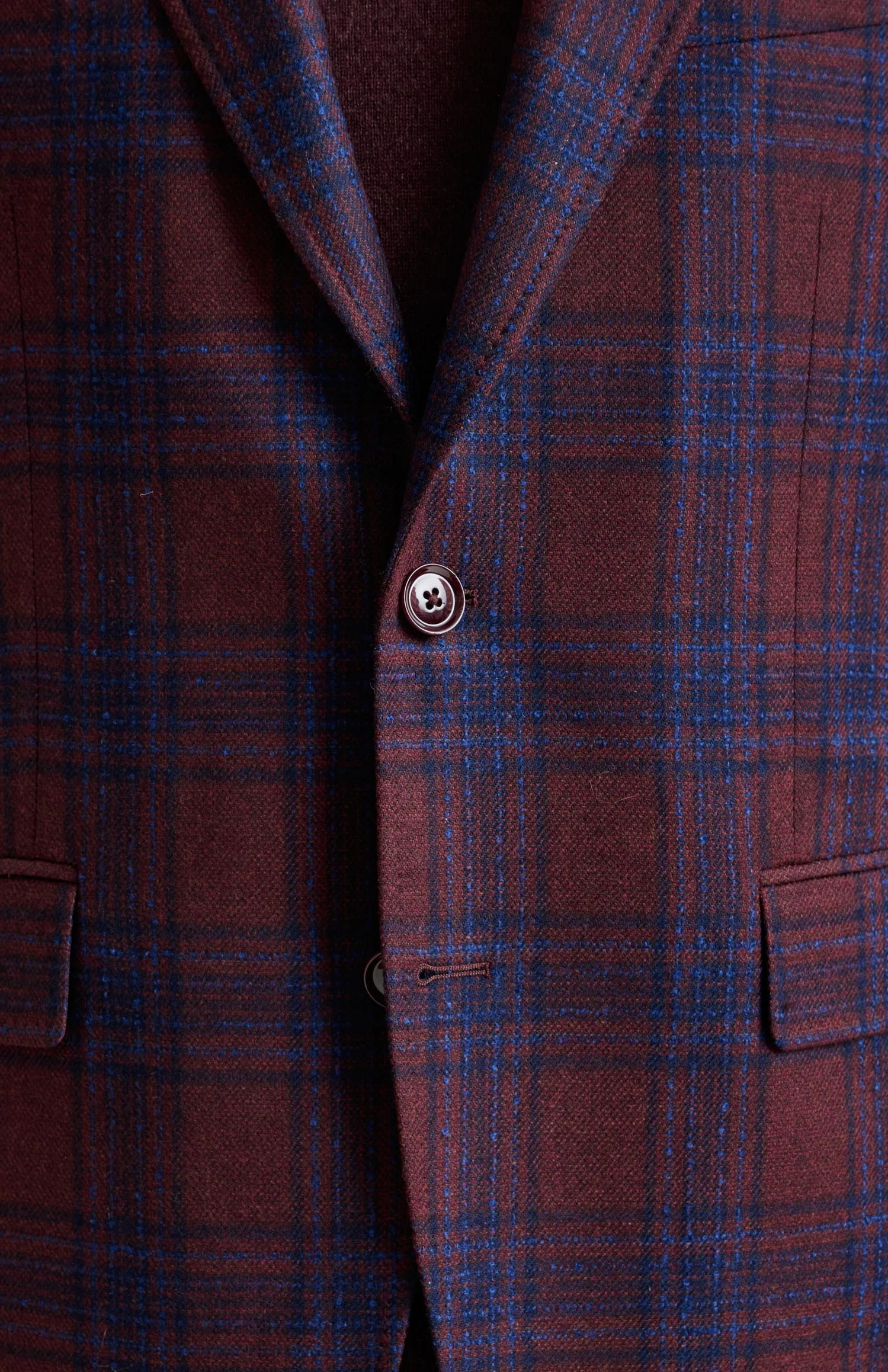 Burgundy Wool & Cashmere Soho Jacket Escape - Image 3