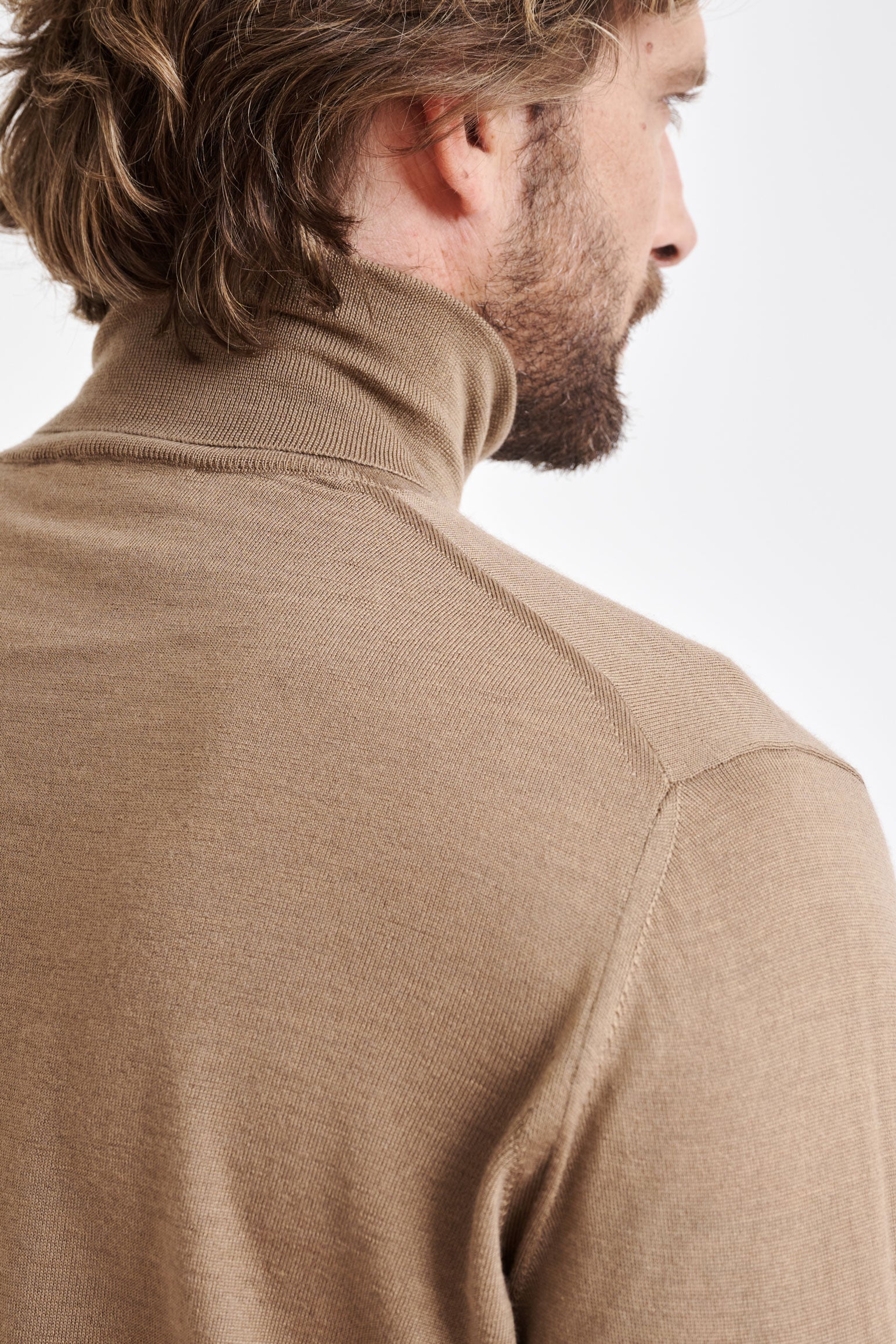Camel Cashmere Merino Silk Blend Telford Turtleneck Sweater - Image 4