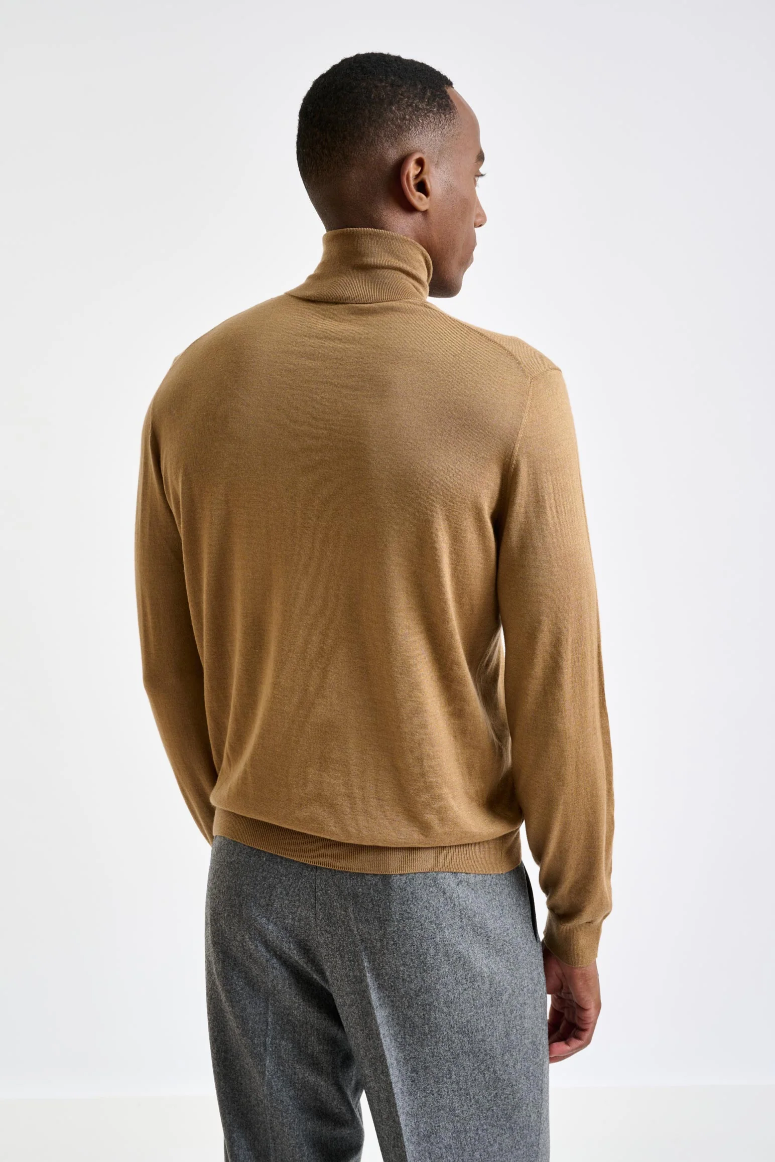 Camel Cashmere & Silk Blend Telford Turtleneck Sweater - Image 3
