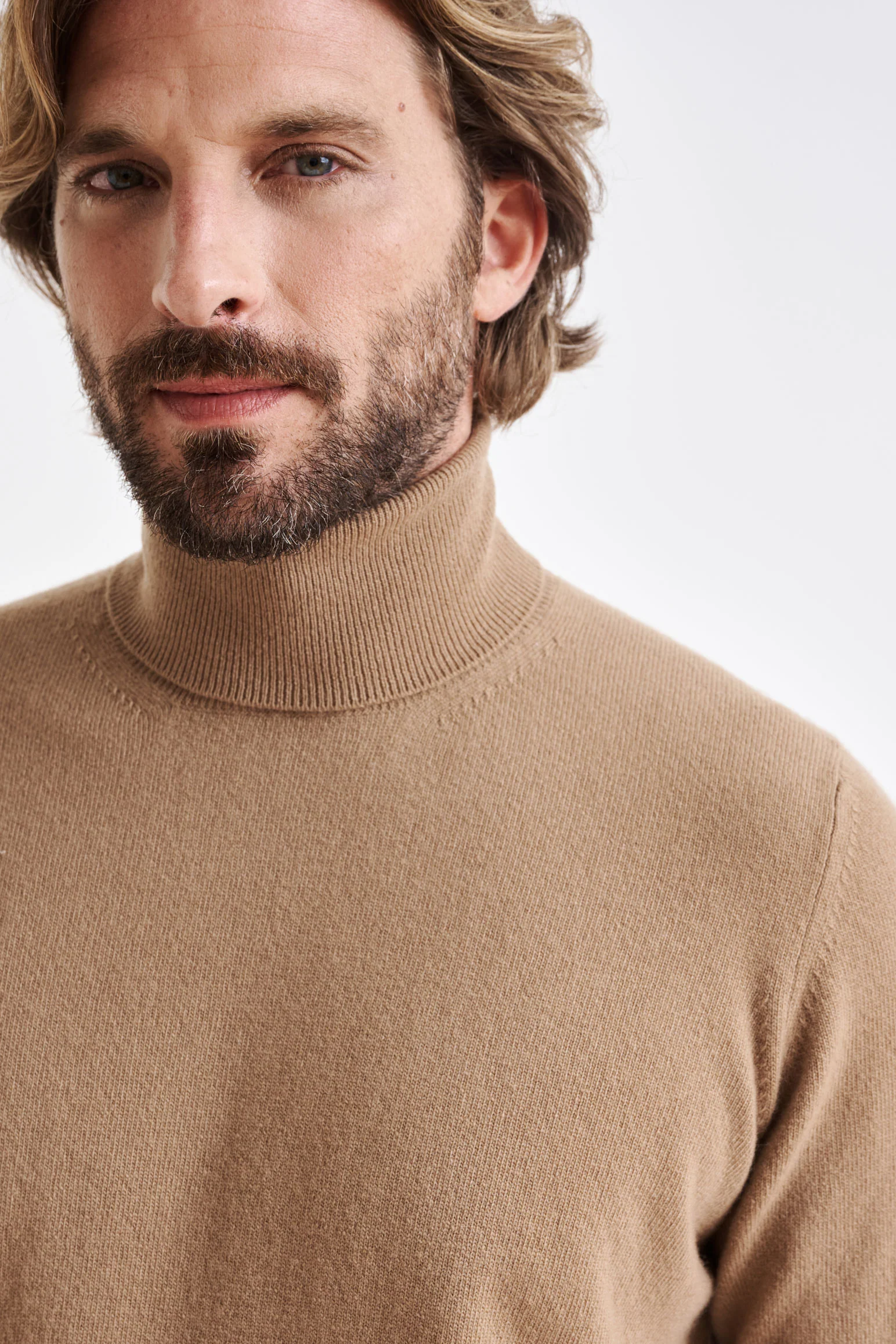 Camel Wool & Cashmere Drumberg Rollneck Knit - Image 3