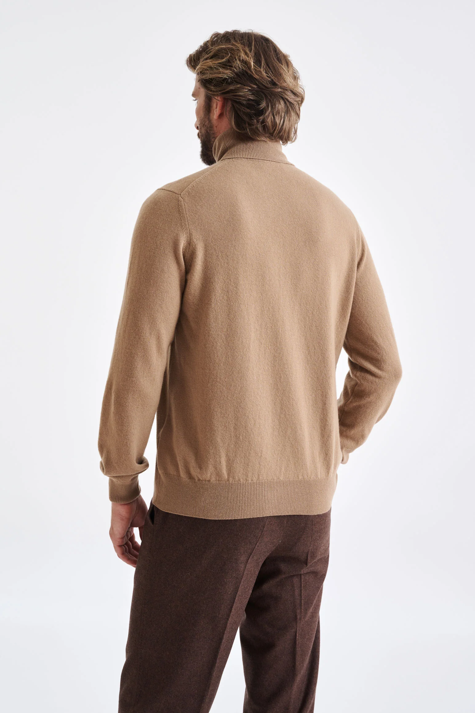 Camel Wool & Cashmere Drumberg Rollneck Knit - Image 4