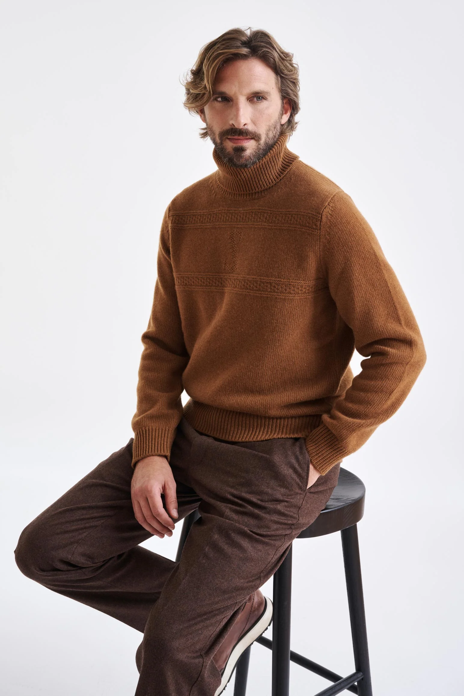 Camel Wool & Cashmere Glamis Knitwear - Image 5