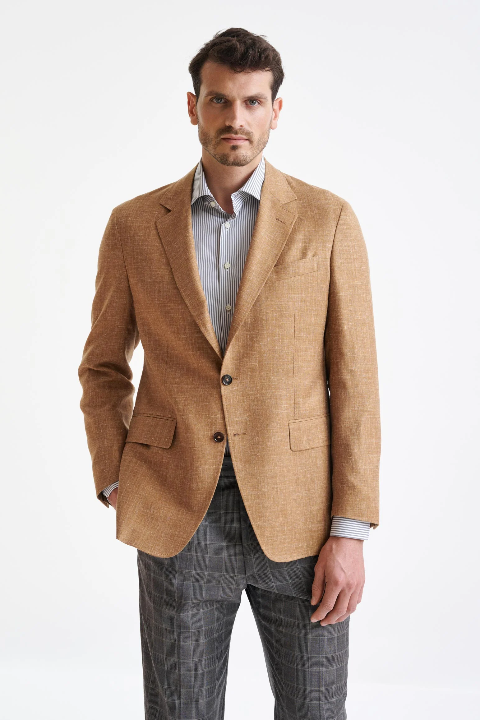 Camel Wool & Silk Kensington Jacket Amalfi Trend