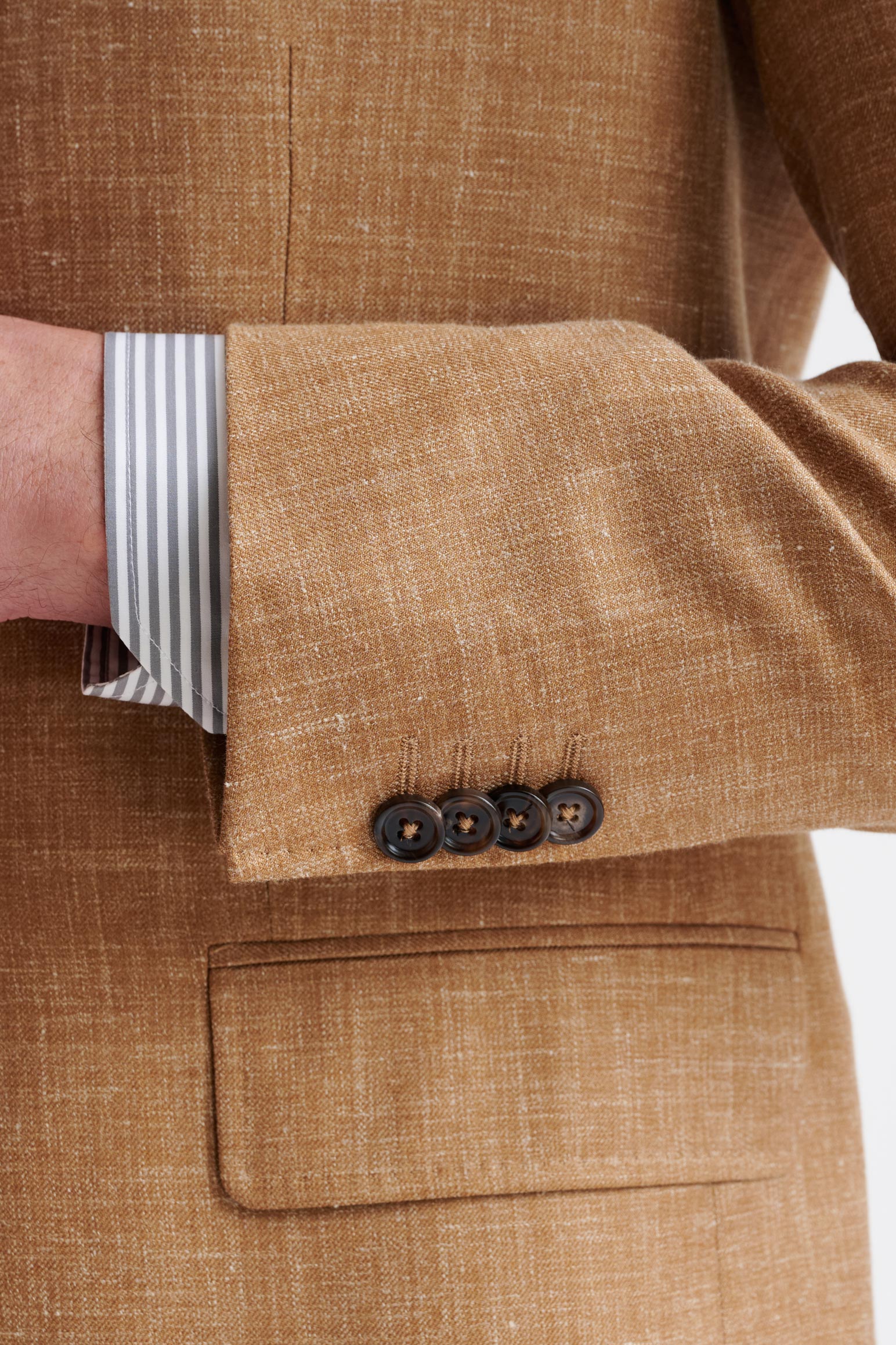 Camel Wool & Silk Kensington Jacket Amalfi Trend - Image 2
