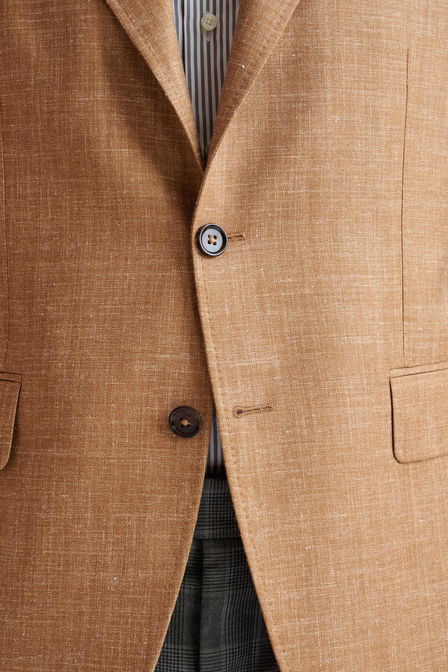 Camel Wool & Silk Kensington Jacket Amalfi Trend - Image 3