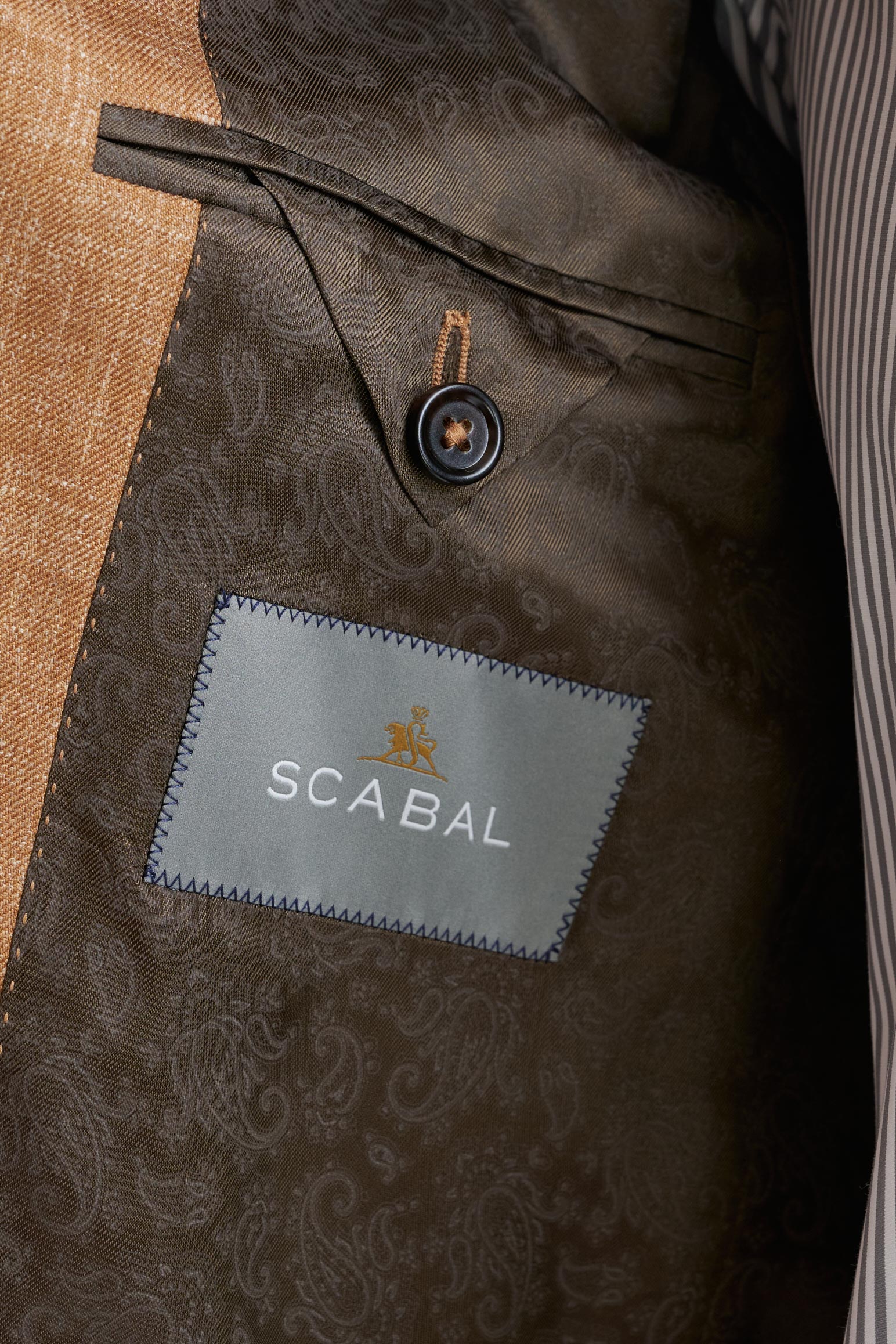 Camel Wool & Silk Kensington Jacket Amalfi Trend - Image 4