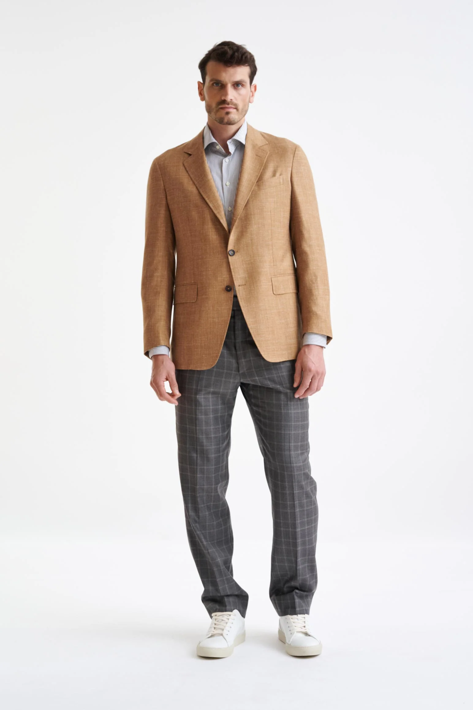 Camel Wool & Silk Kensington Jacket Amalfi Trend - Image 5