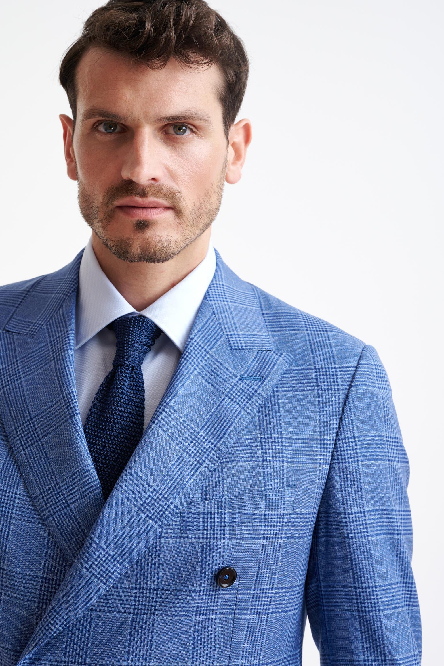 Blue Check Super 130's Wool Soho Jacket Mosaic - Image 8