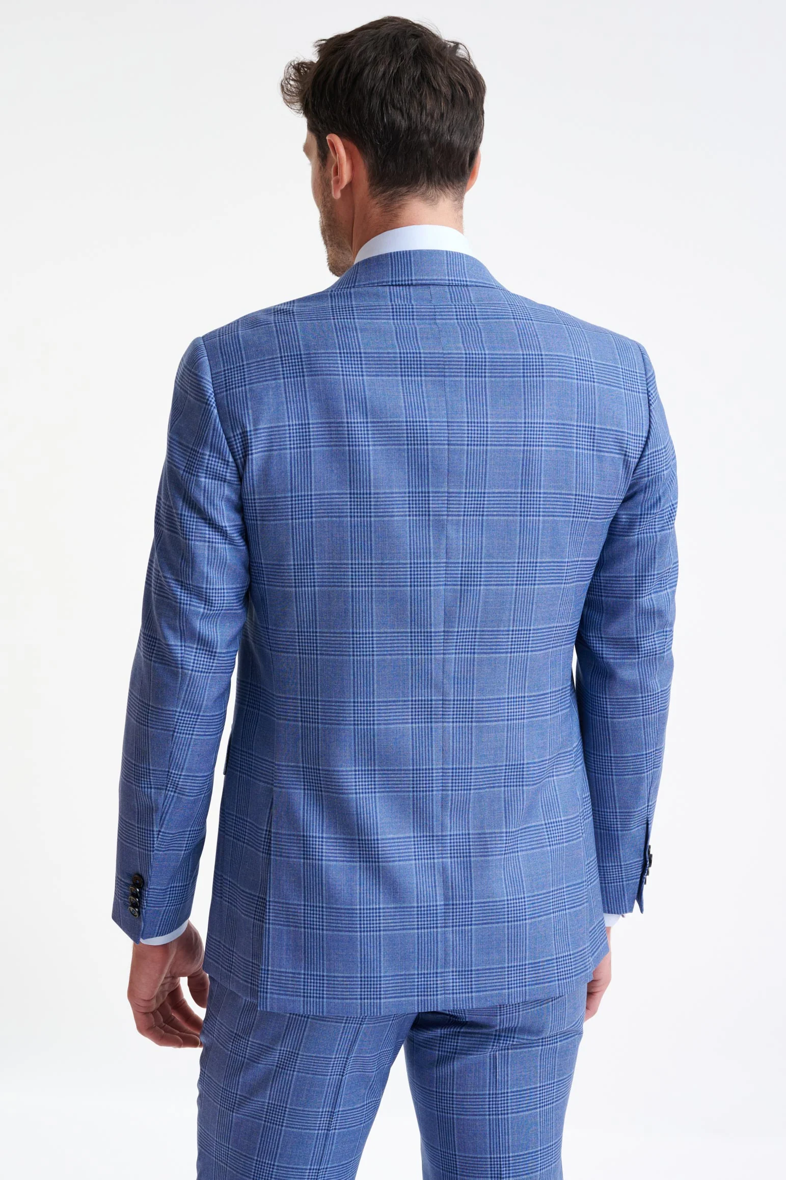 Blue Check Super 130's Wool Soho Jacket Mosaic - Image 9