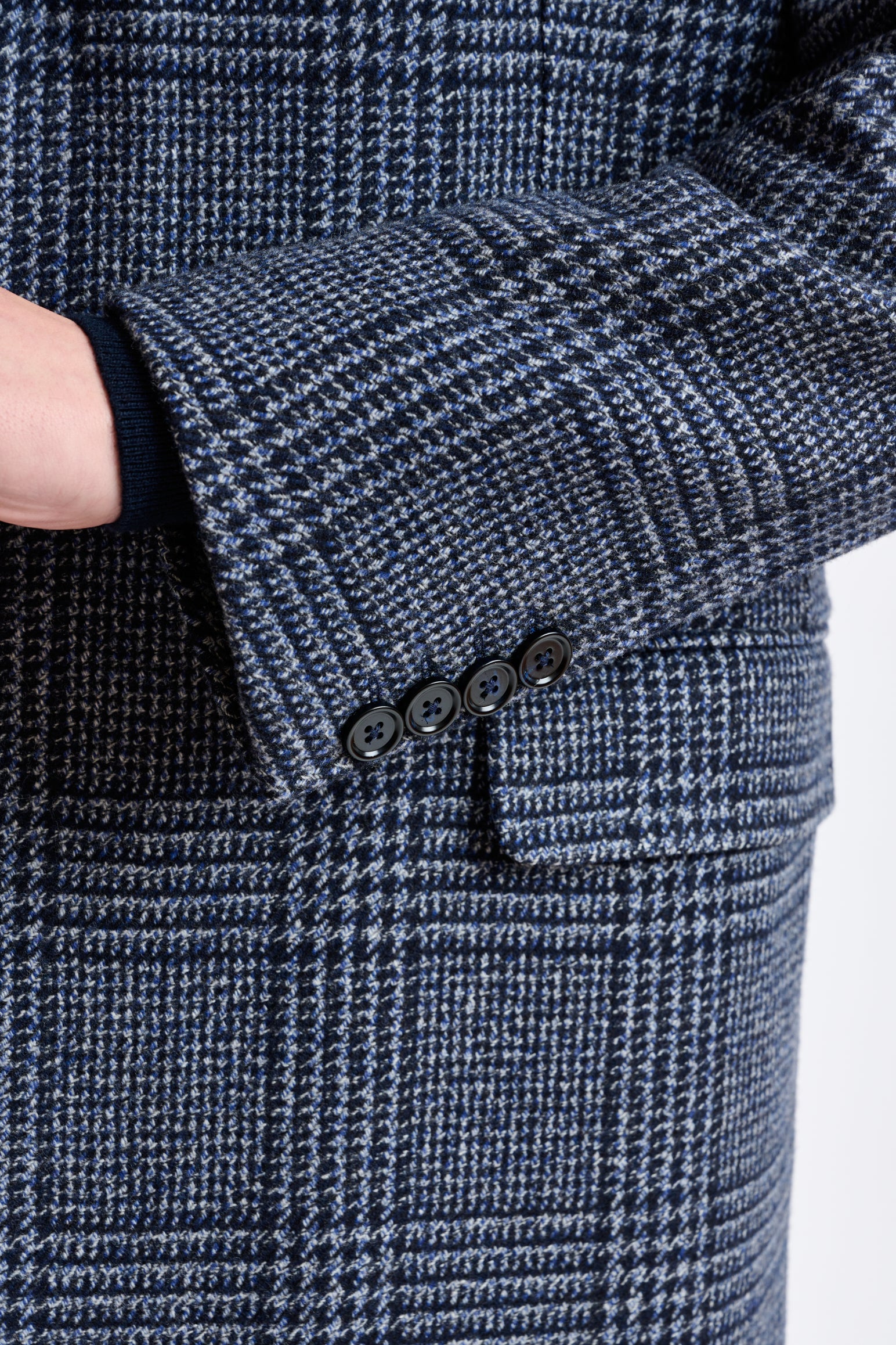 Blue Check Wool Lincoln Overcoat Zeus - Image 8