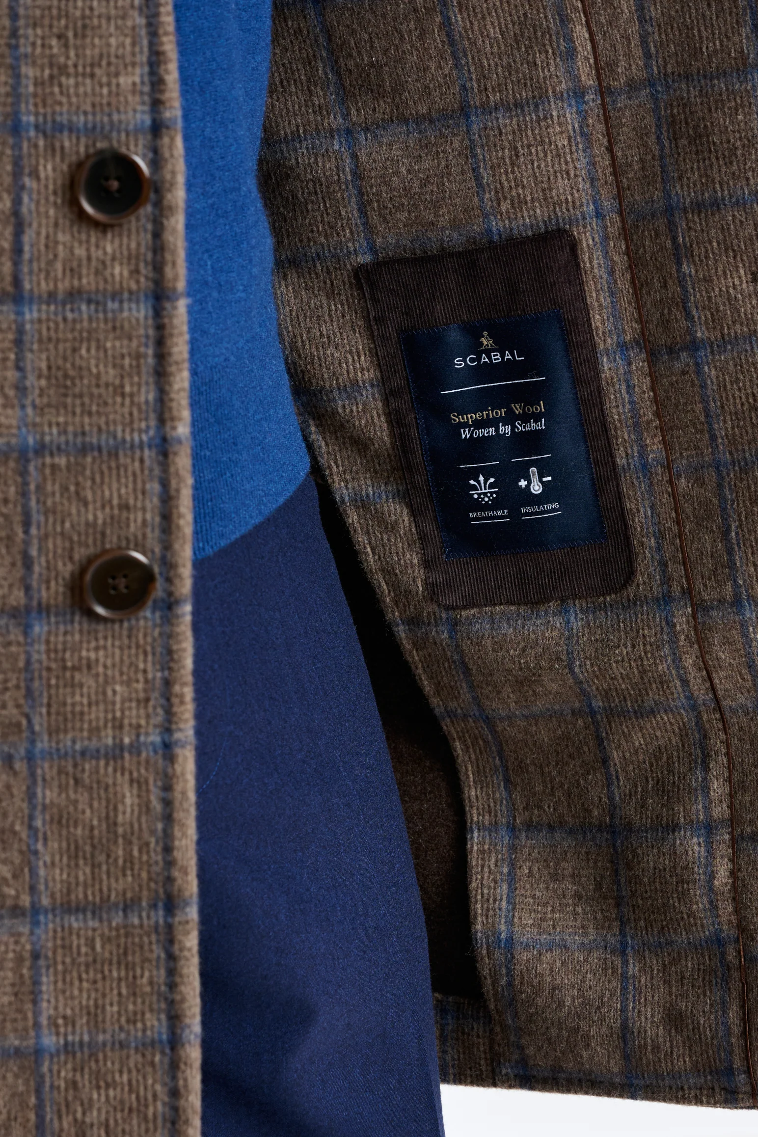 Brown Check Wool Leeds Coat - Image 5