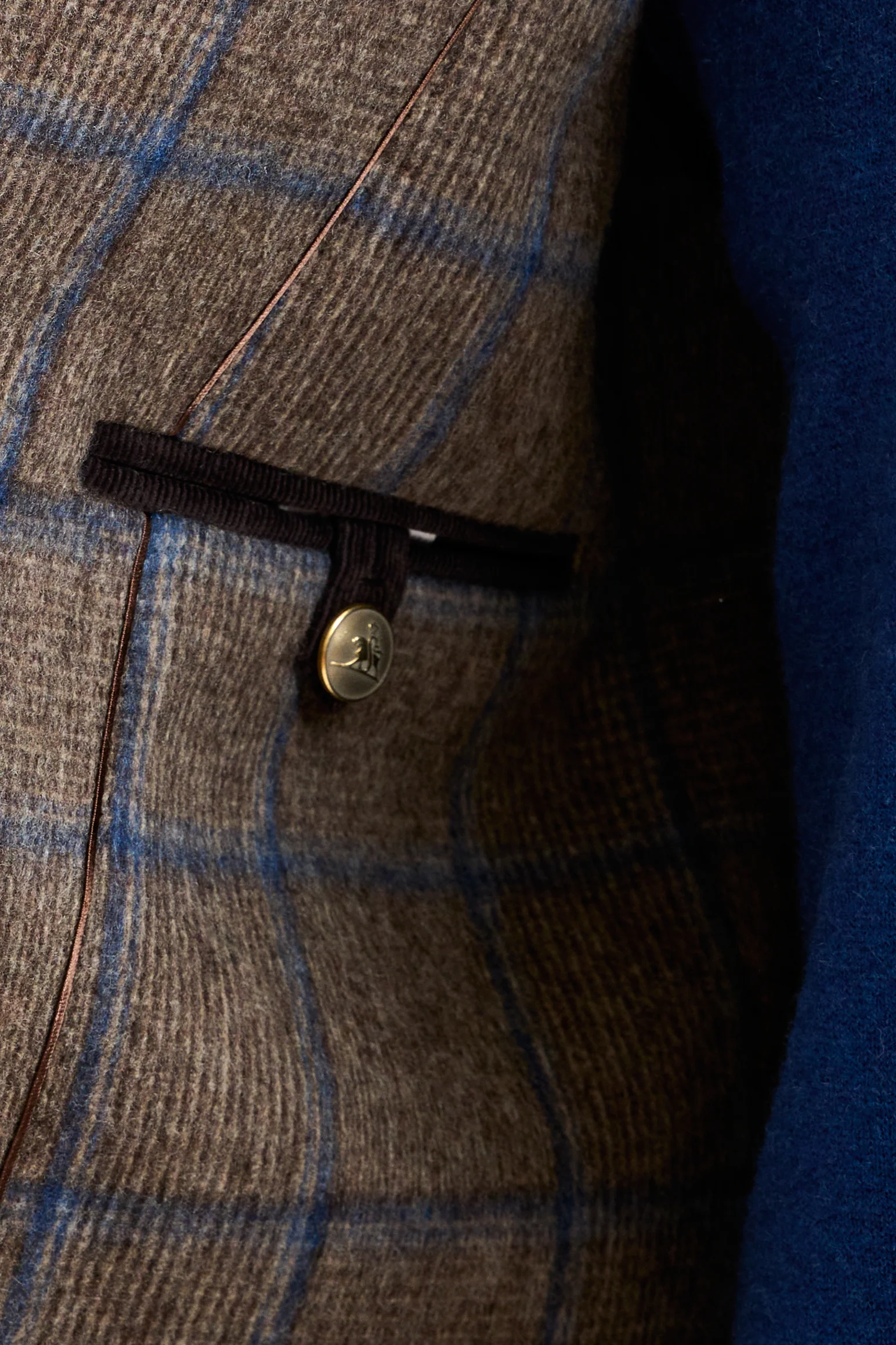 Brown Check Wool Leeds Coat - Image 7