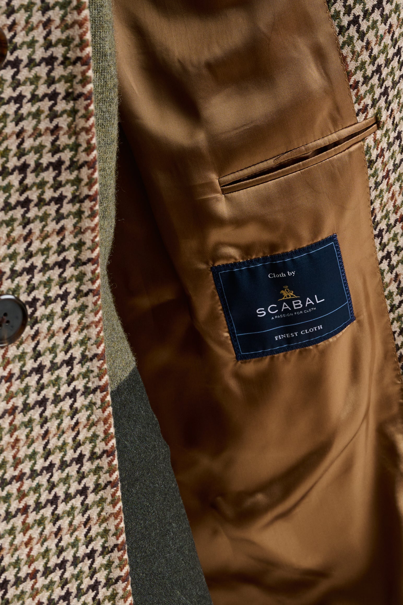 Brown Check Wool Tailored Overcoat - Image 6