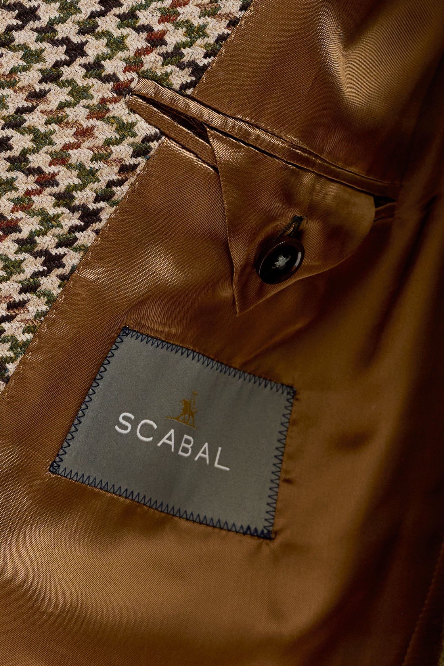 Brown Check Wool Tailored Overcoat - Image 7