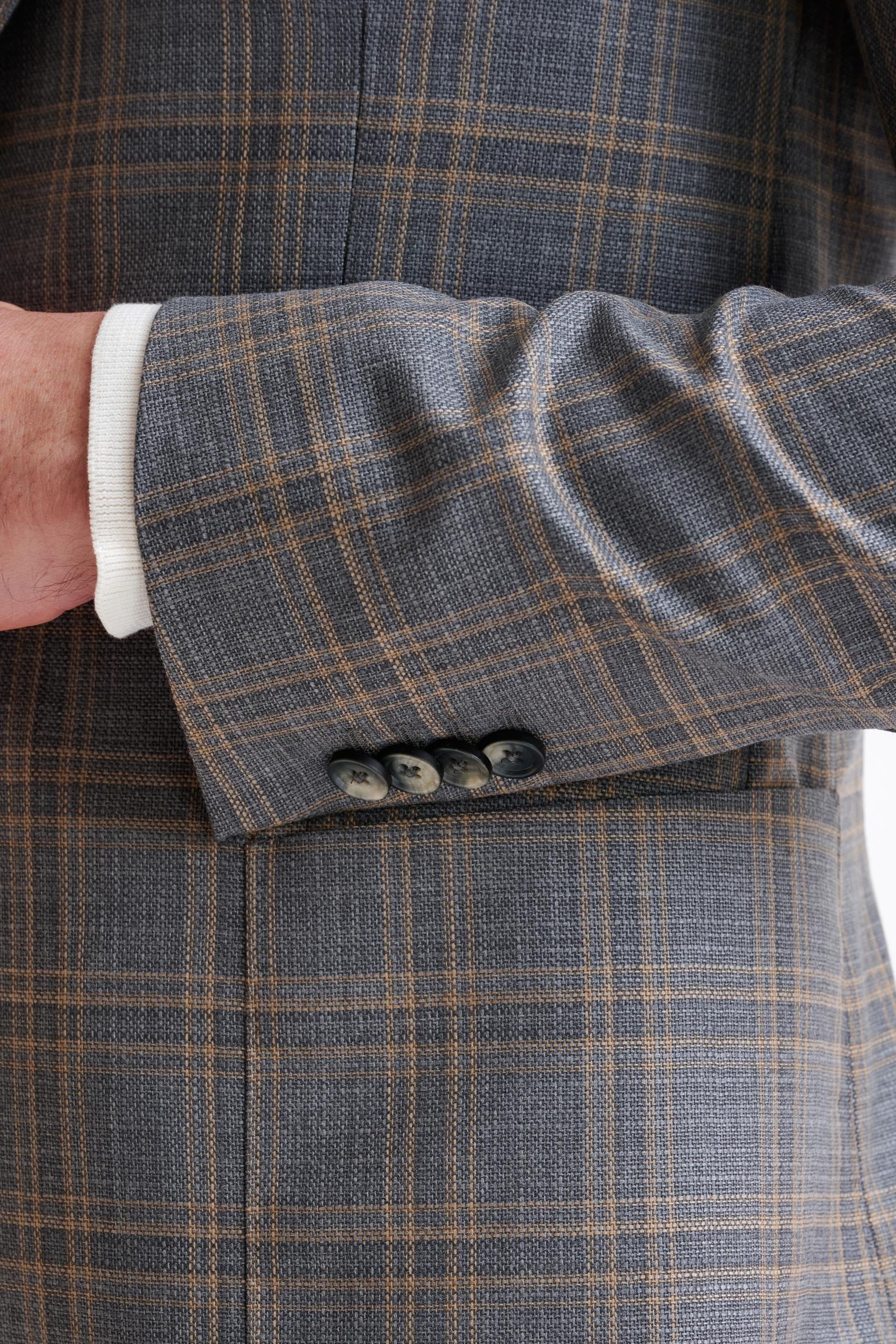 Grey Check Super 130's Wool Soho Jacket Mosaic - Image 2