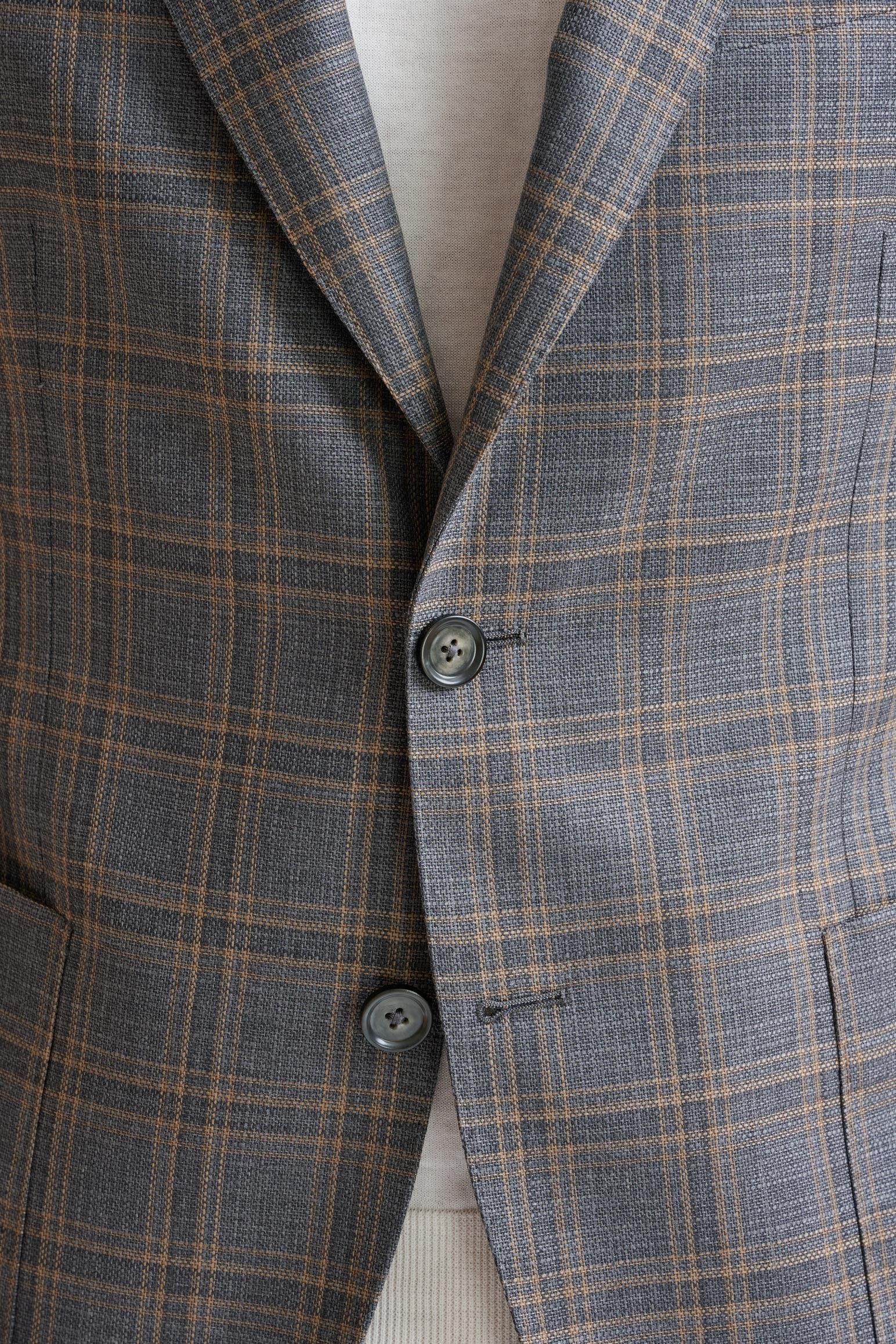 Grey Check Super 130's Wool Soho Jacket Mosaic - Image 3