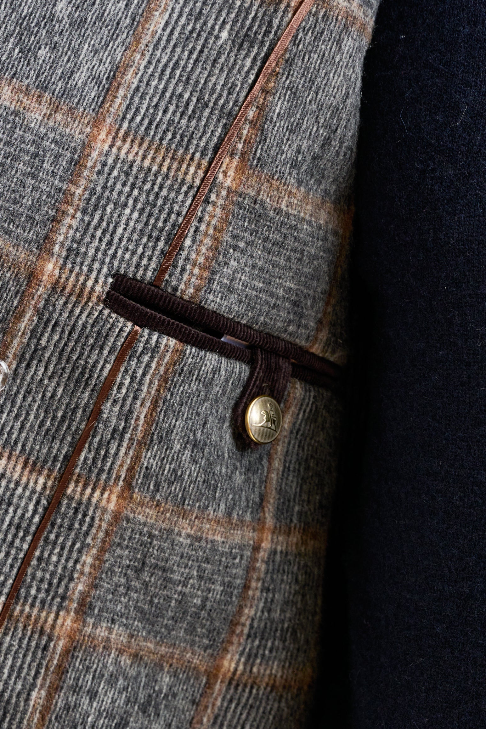 Grey Check Wool Nelson Peacoat - Image 6