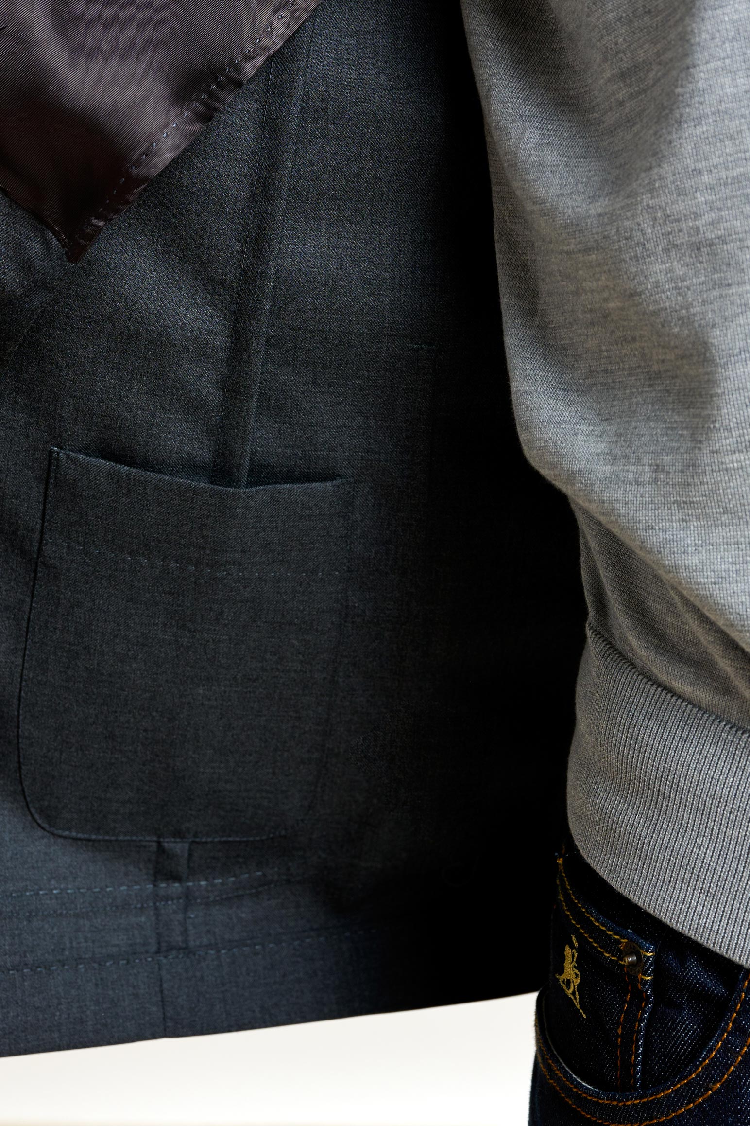 Grey Chelsea Eton Shirt Jacket - Image 5