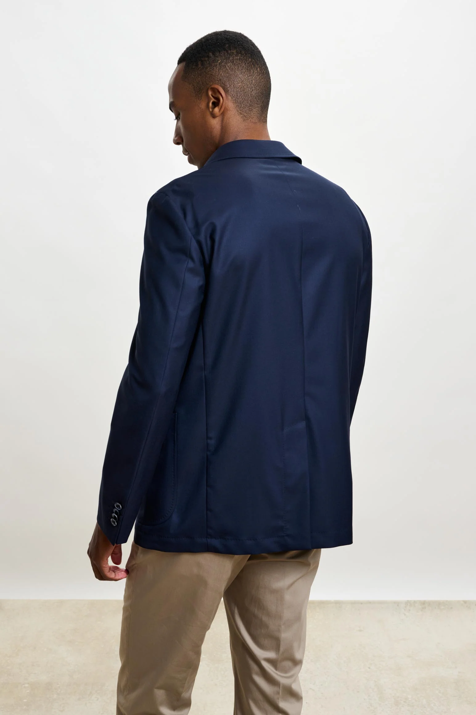 Navy Chelsea Eton Shirt Jacket - Image 9