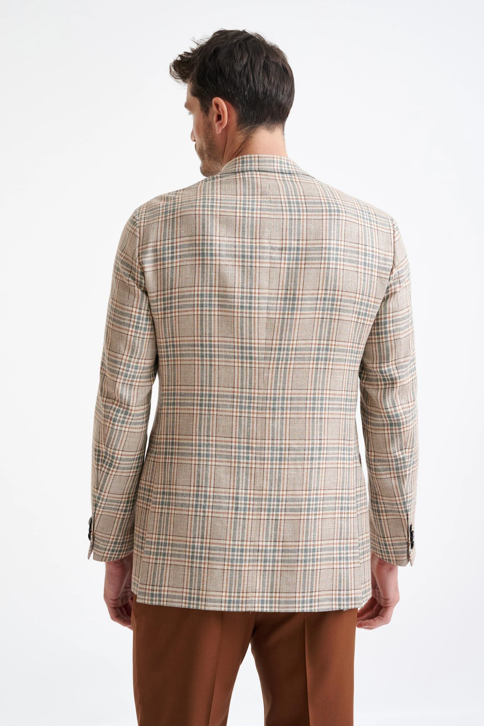 Cream Check Cotton & Silk Kensington Jacket Amalfi Trend - Image 7
