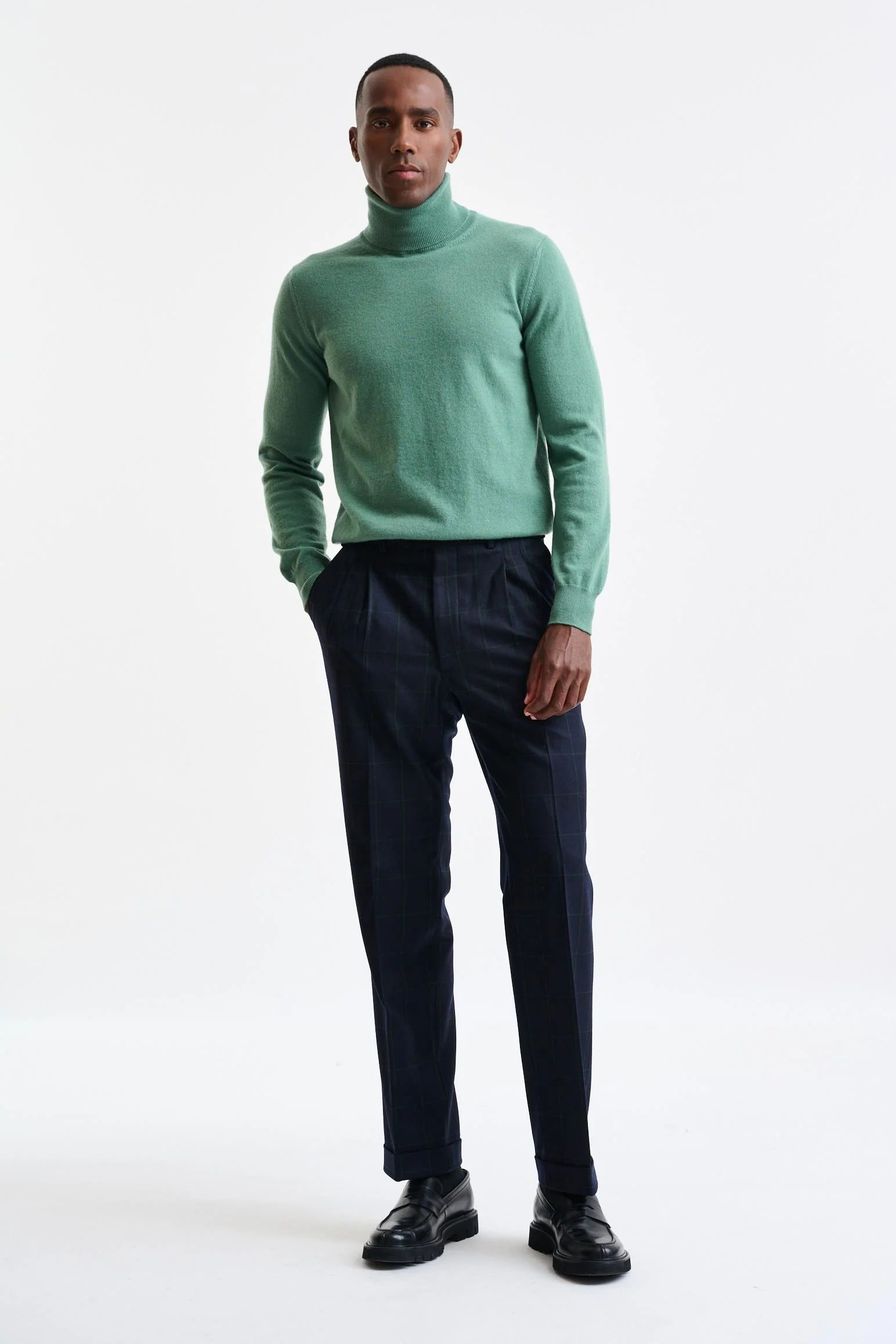 Dark Blue 100% Wool Farley Trousers Freestyle - Image 2