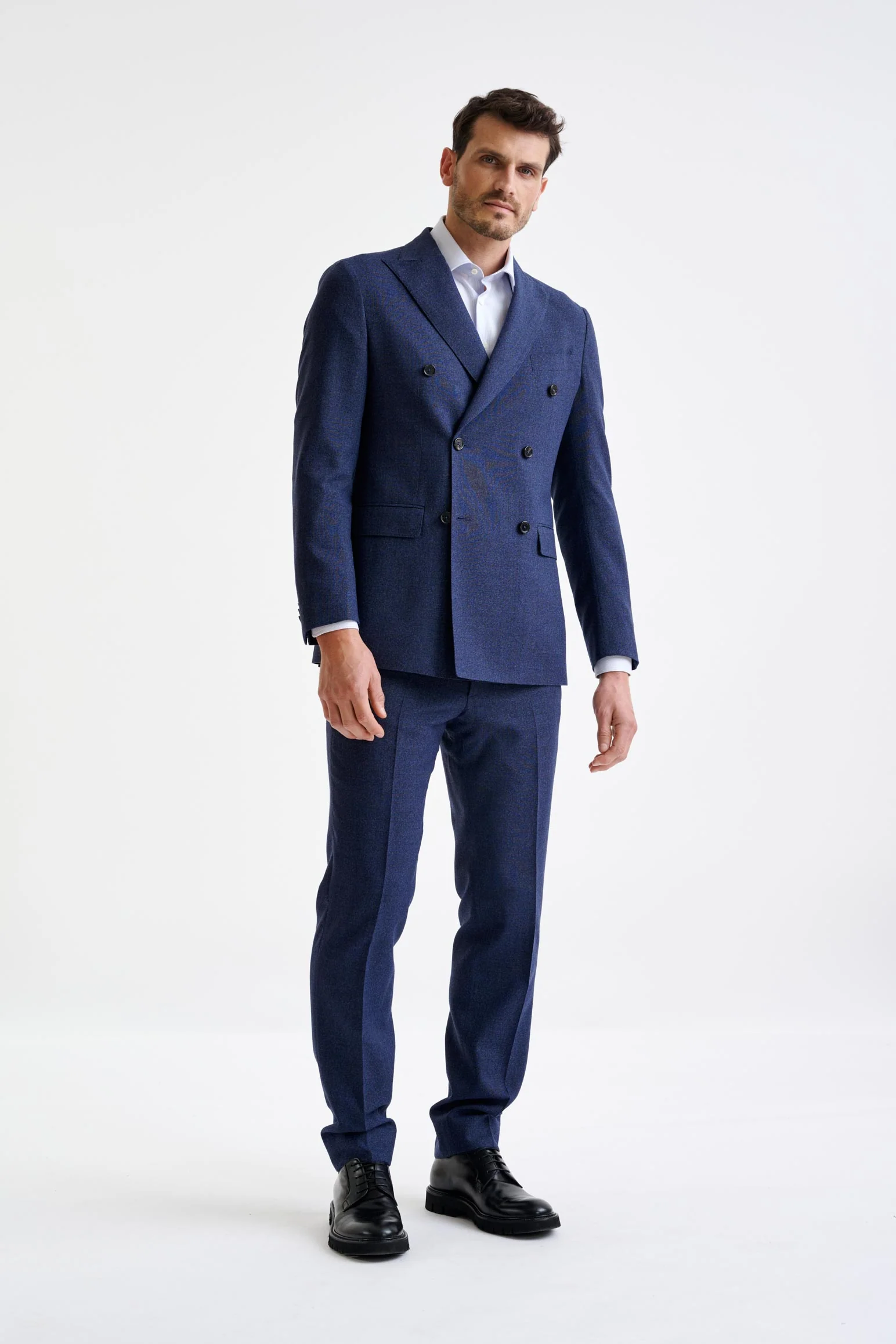 Dark Blue 100% Wool Kenton Jacket Lifestyle - Image 6
