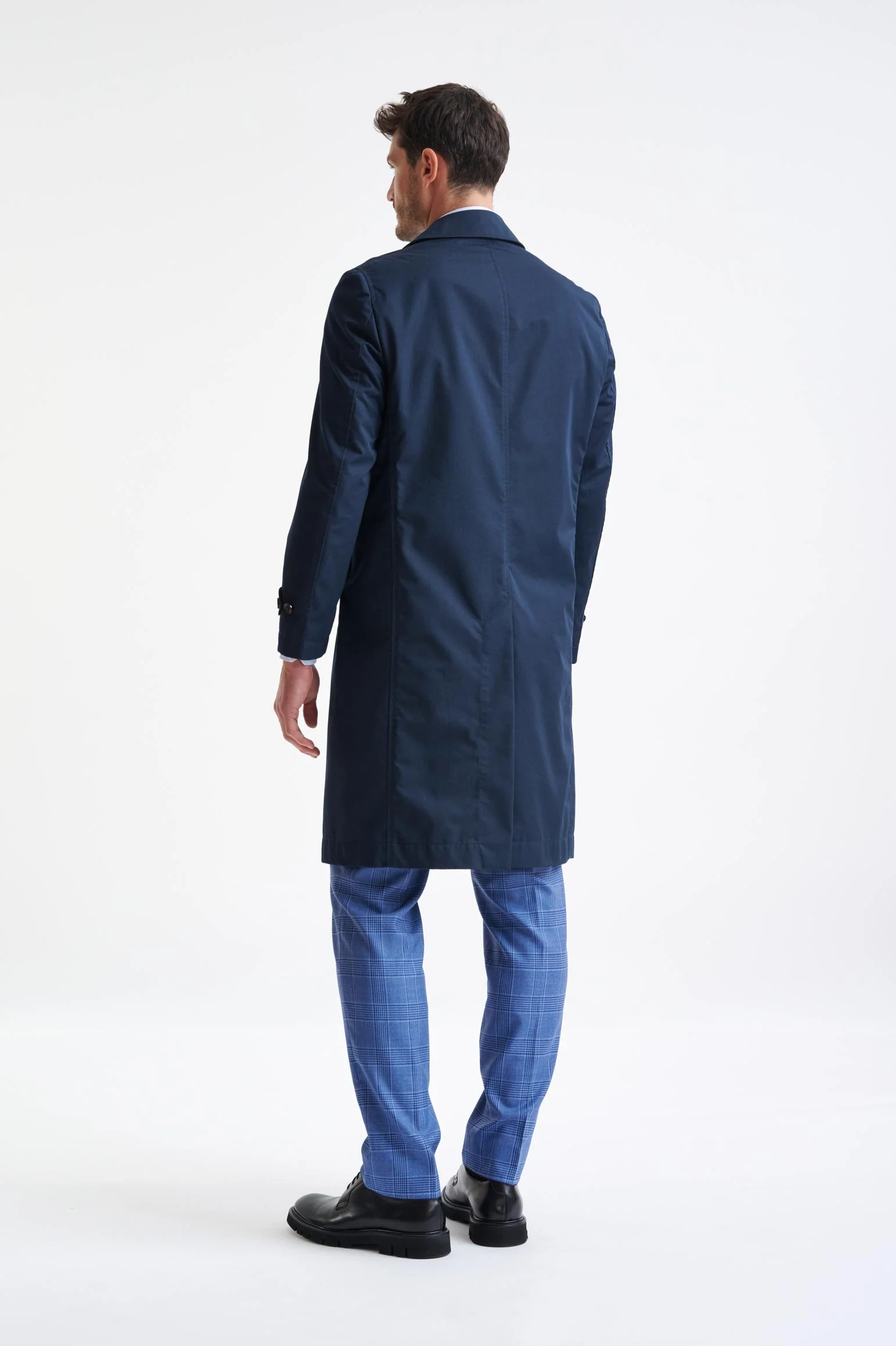 Dark Blue 100% Wool Rannoch Coat - Image 3