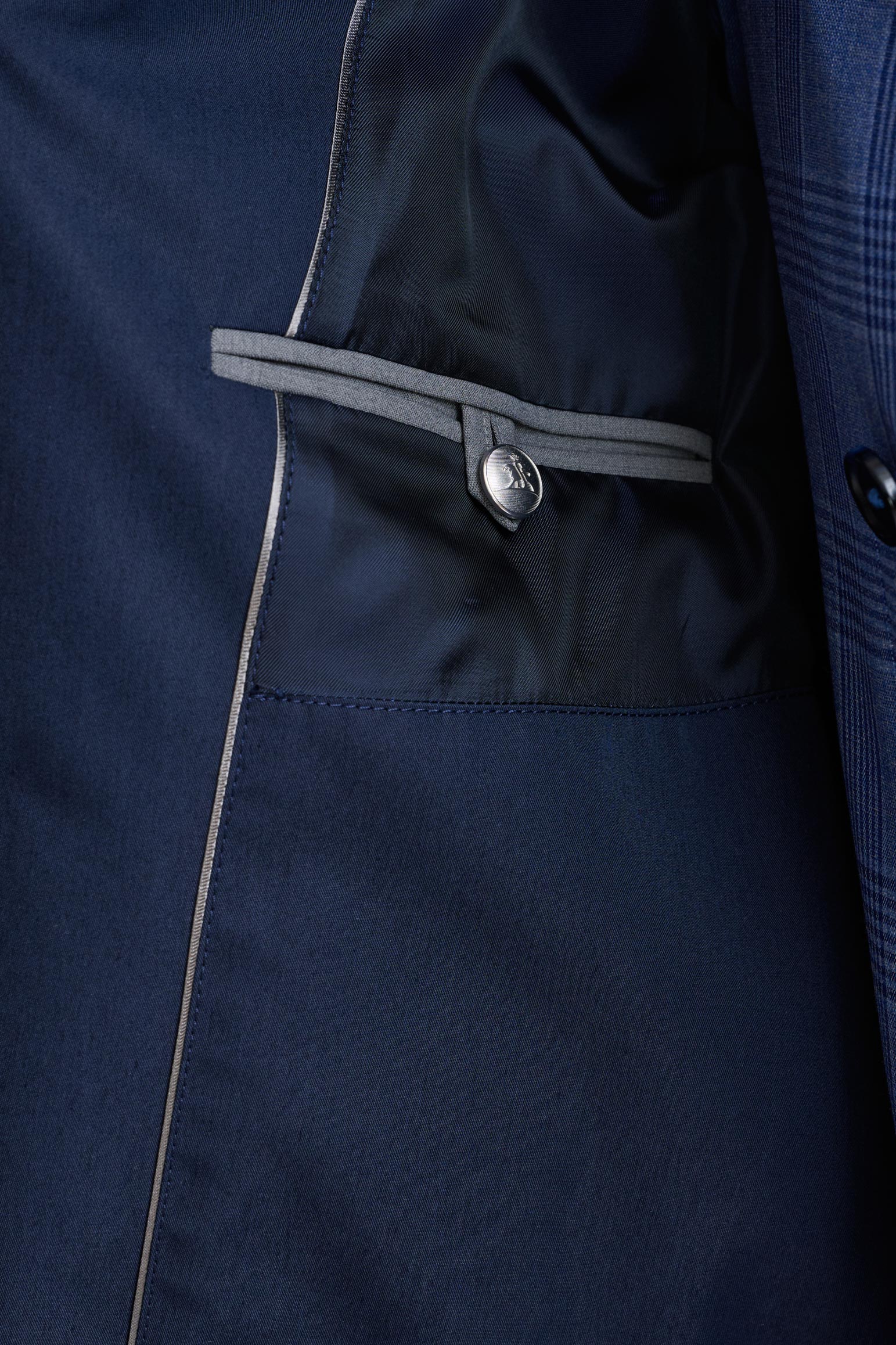 Dark Blue 100% Wool Rannoch Coat - Image 6