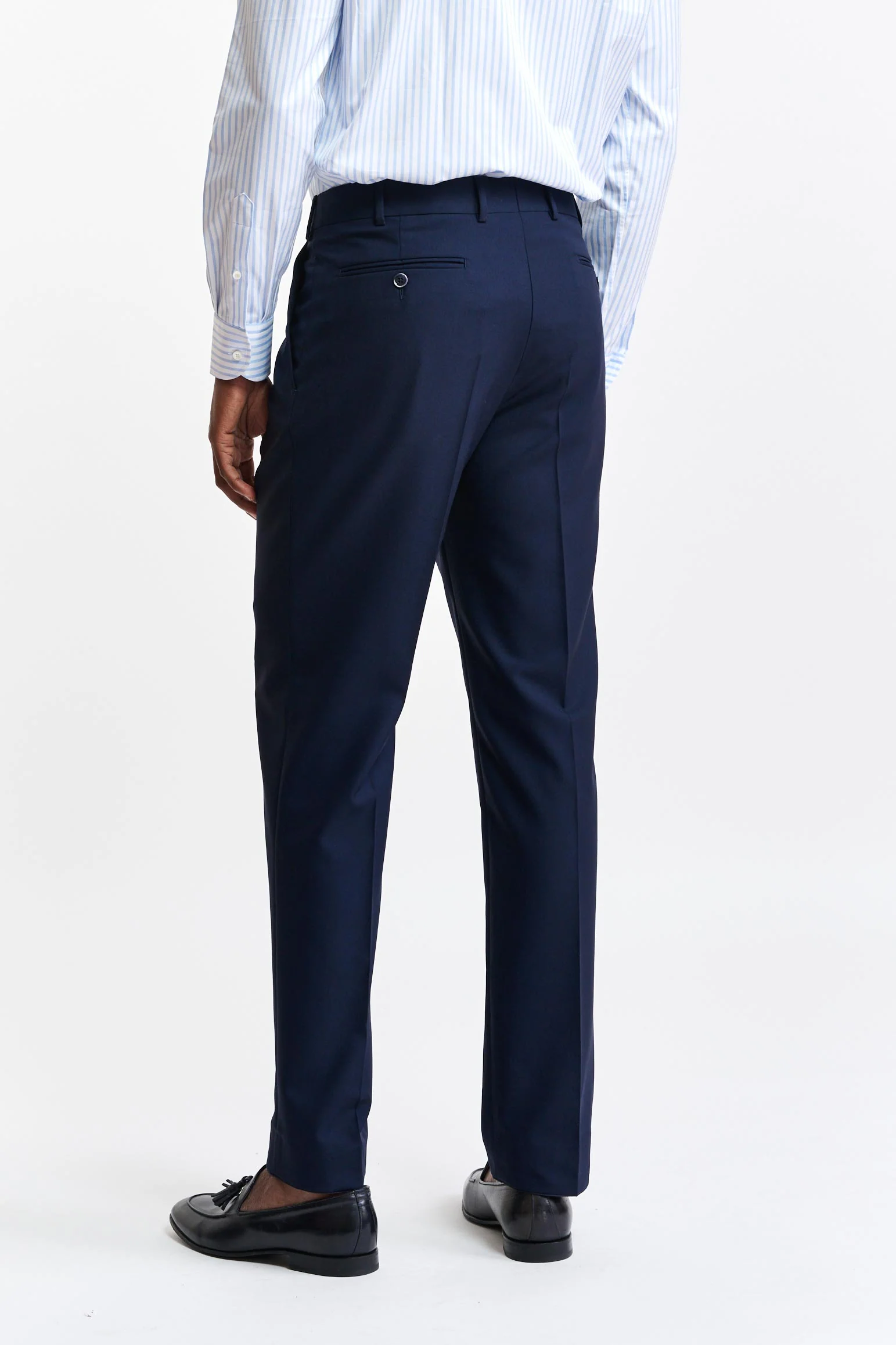 Dark Blue 100% Wool Signature Trousers New Deluxe - Image 6