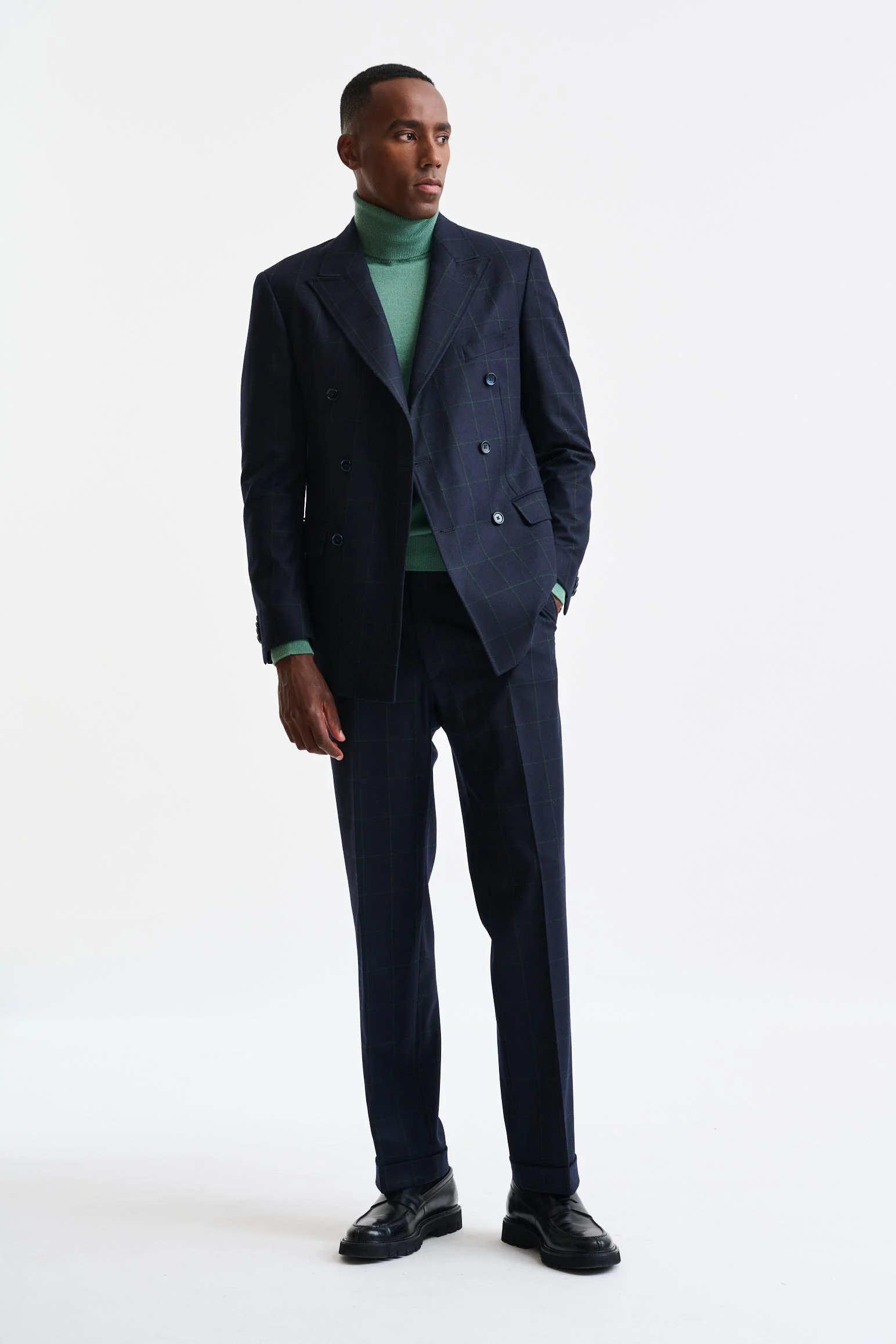 Dark Blue 100% Wool Soho Suit Freestyle