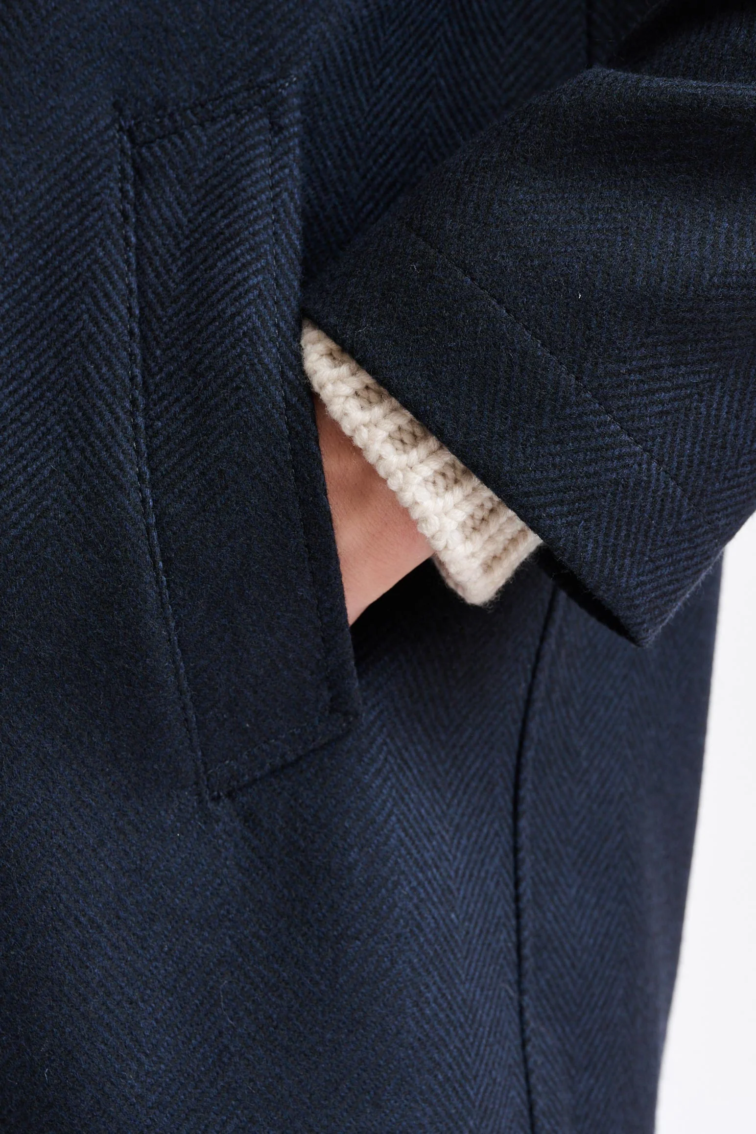 Dark Blue 100% Wool Troy Jacket Zeus - Image 4