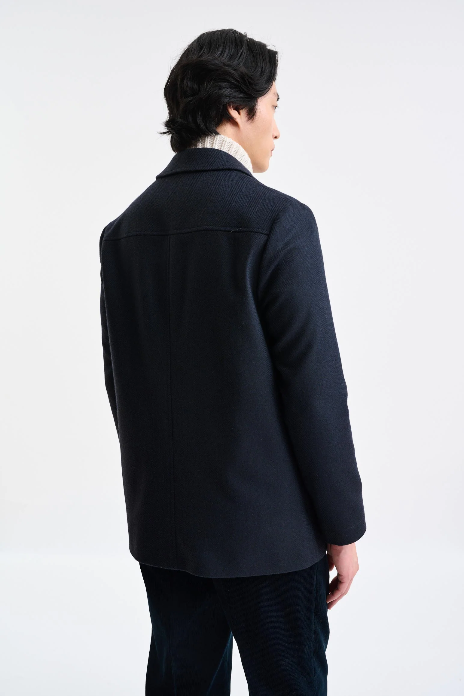 Dark Blue 100% Wool Troy Jacket Zeus - Image 5