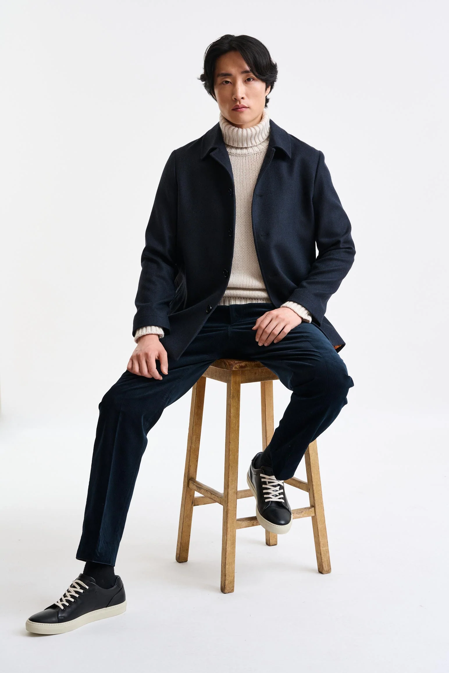 Dark Blue 100% Wool Troy Jacket Zeus - Image 7