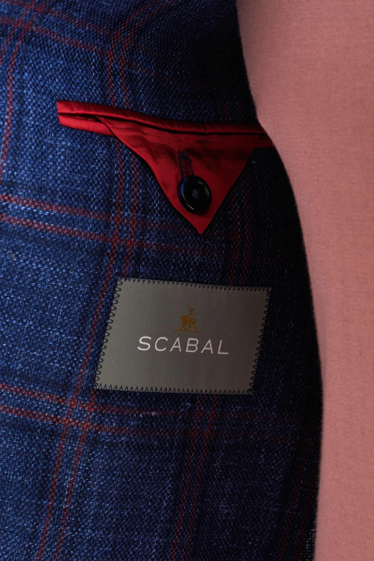 Dark Blue Wool & Silk Soho Jacket Amalfi Trend - Image 5