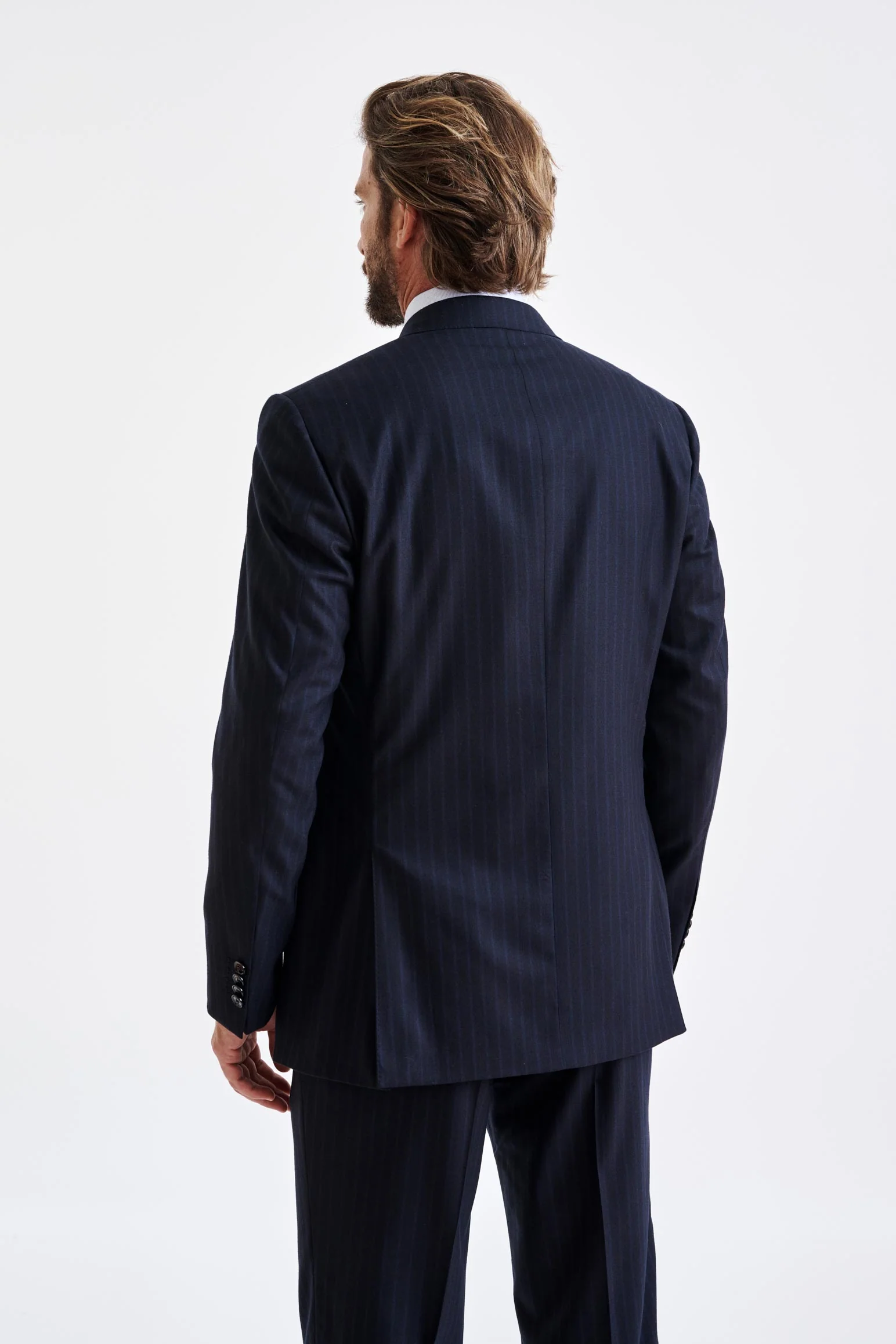 Dark Blue Super 180's Wool Soho Suit Royal Fanfare - Image 6