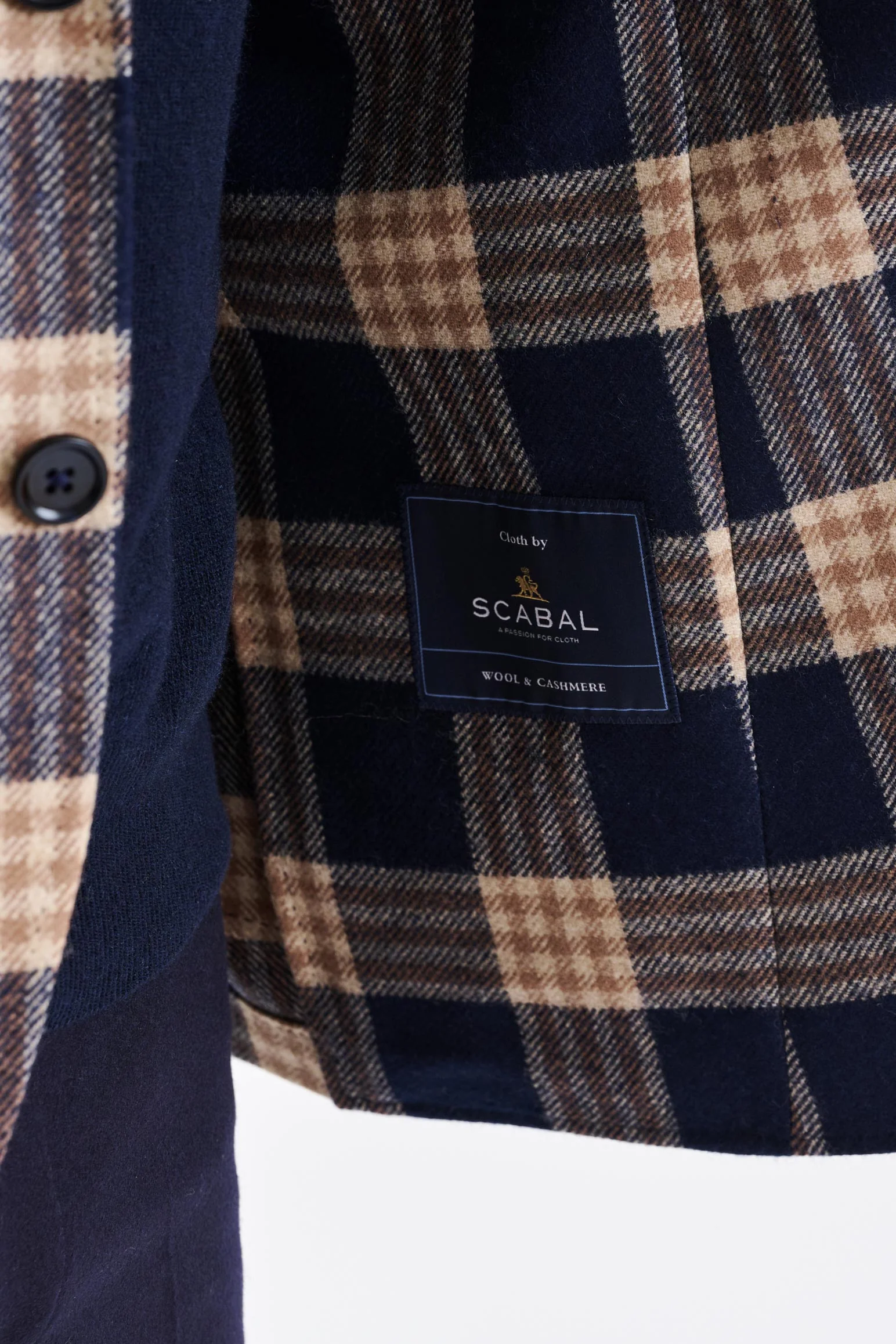 Dark Blue Wool & Cashmere Kenton Jacket Escape - Image 4