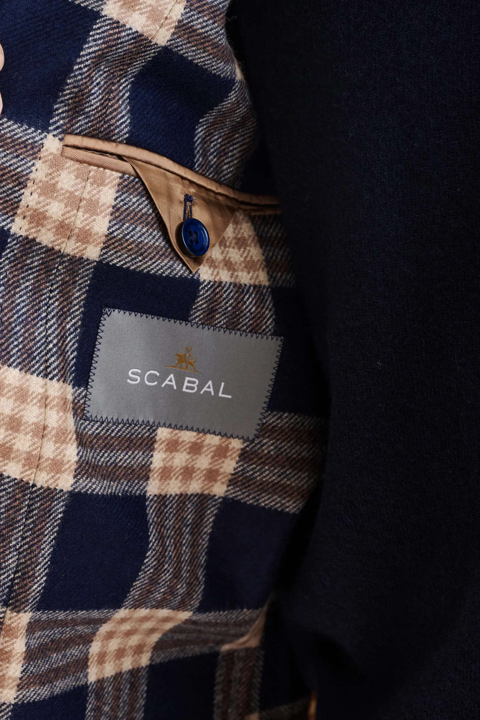 Dark Blue Wool & Cashmere Kenton Jacket Escape - Image 5