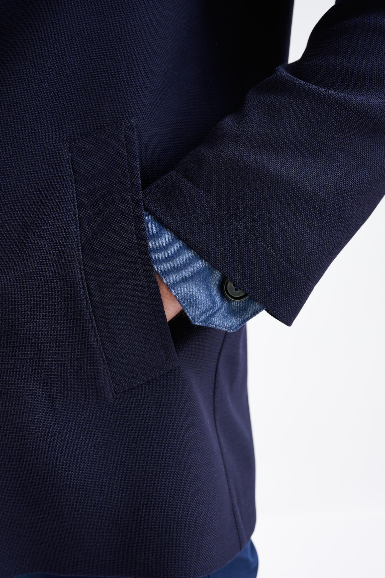 Dark Blue Wool Connect Troy Jacket - Image 2
