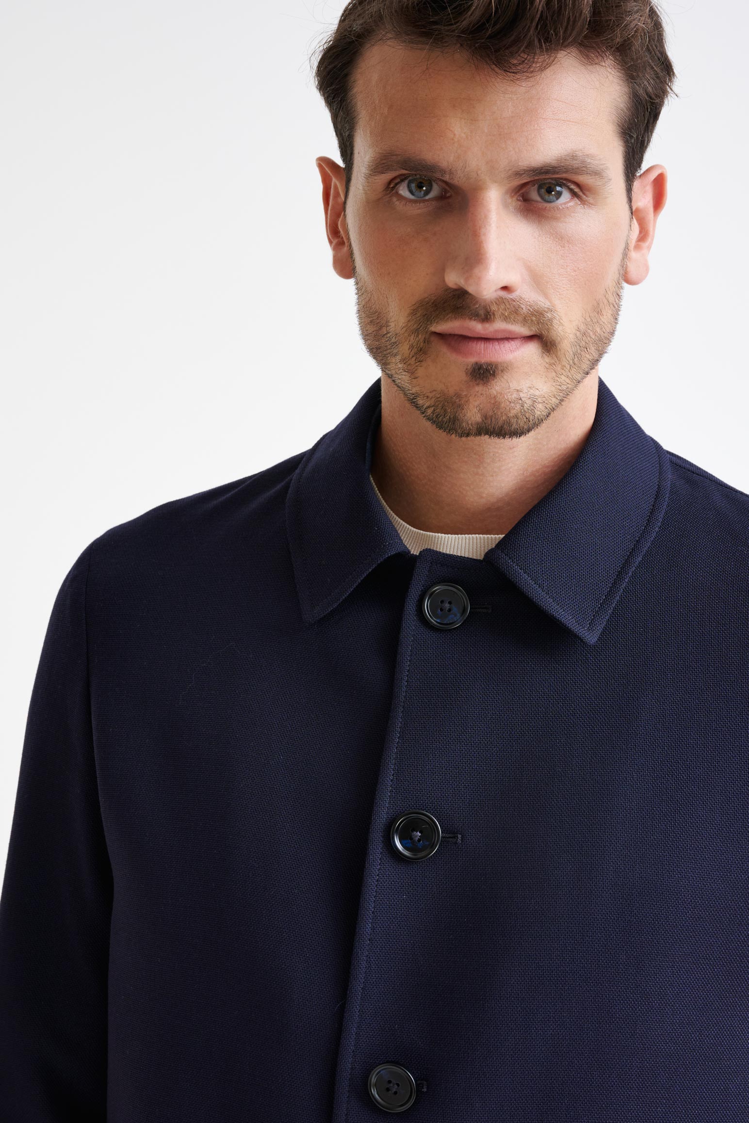 Dark Blue Wool Connect Troy Jacket - Image 3