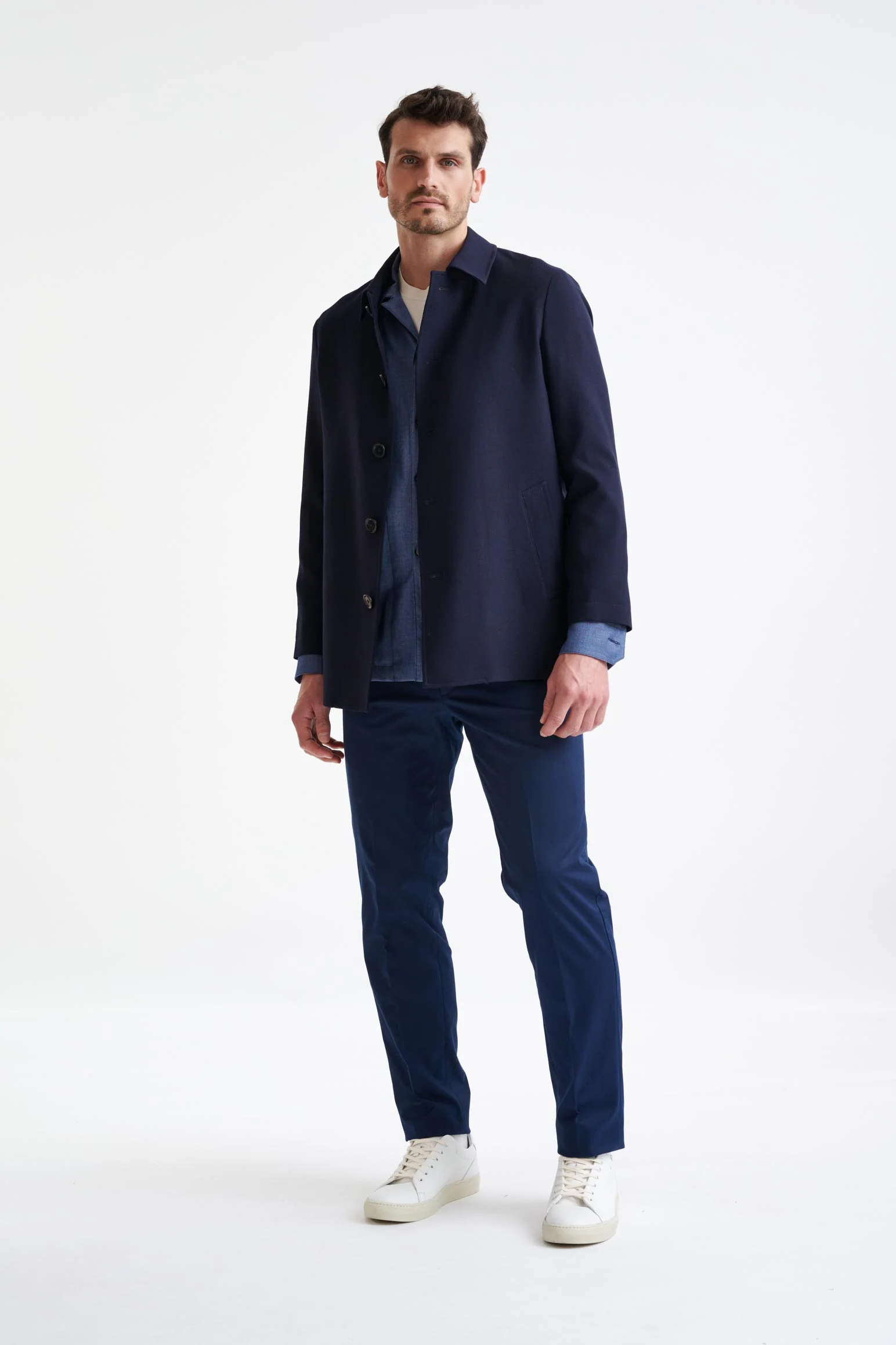 Dark Blue Wool Connect Troy Jacket - Image 4