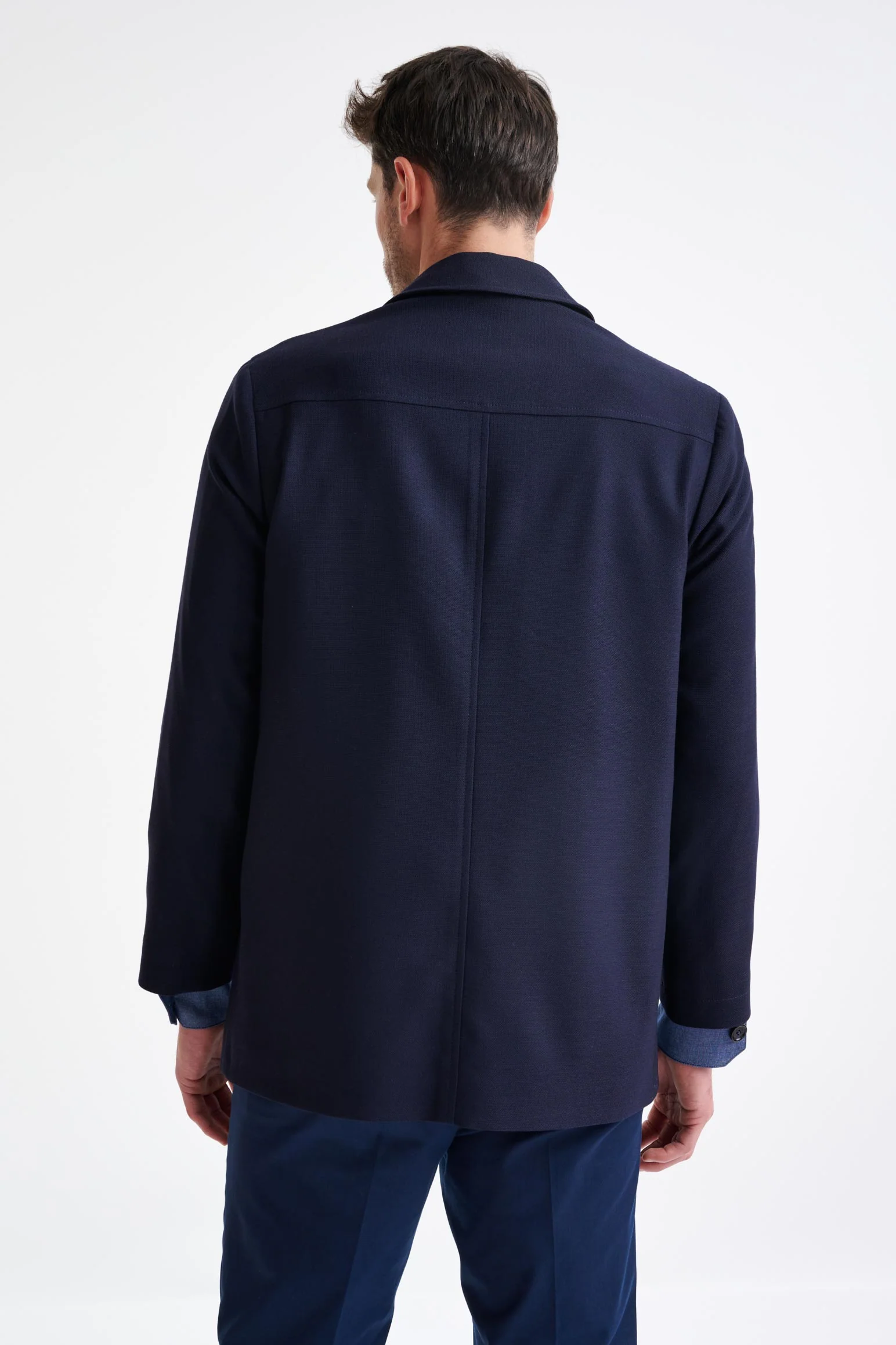Dark Blue Wool Connect Troy Jacket - Image 5