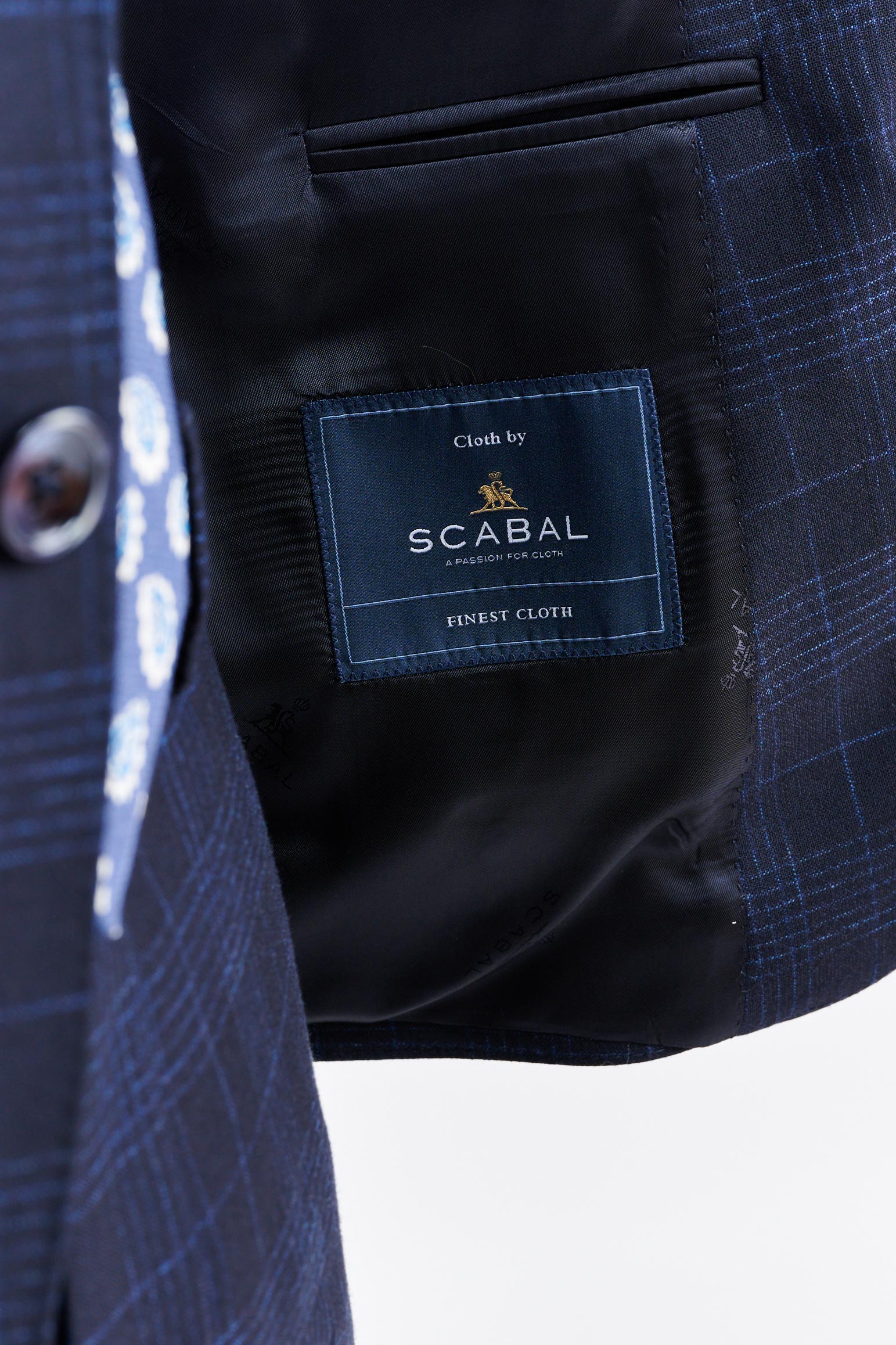 Dark Blue Wool & Cotton Soho Jacket Riviera Trend - Image 4