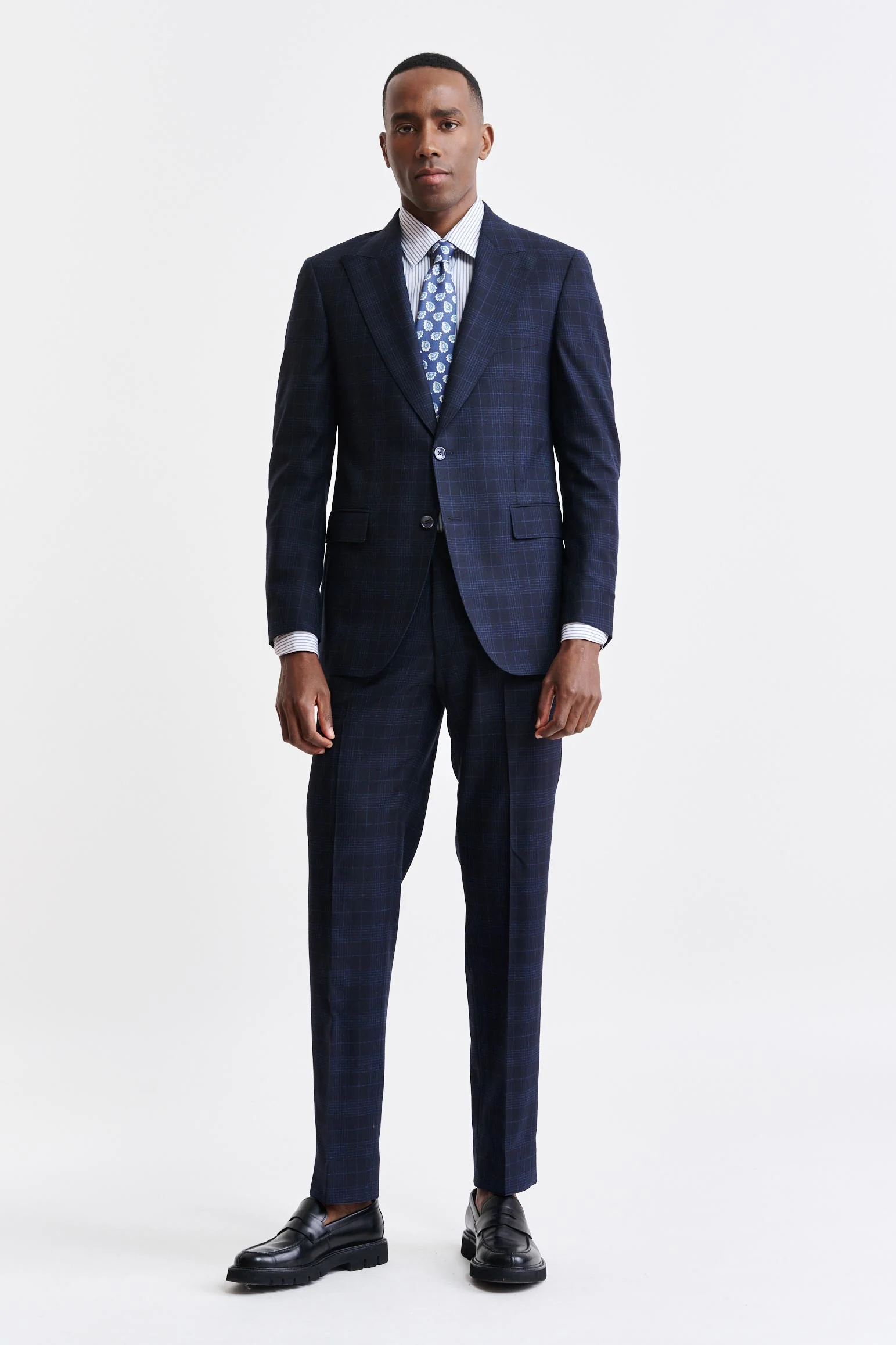 Dark Blue Wool & Cotton Soho Jacket Riviera Trend - Image 5