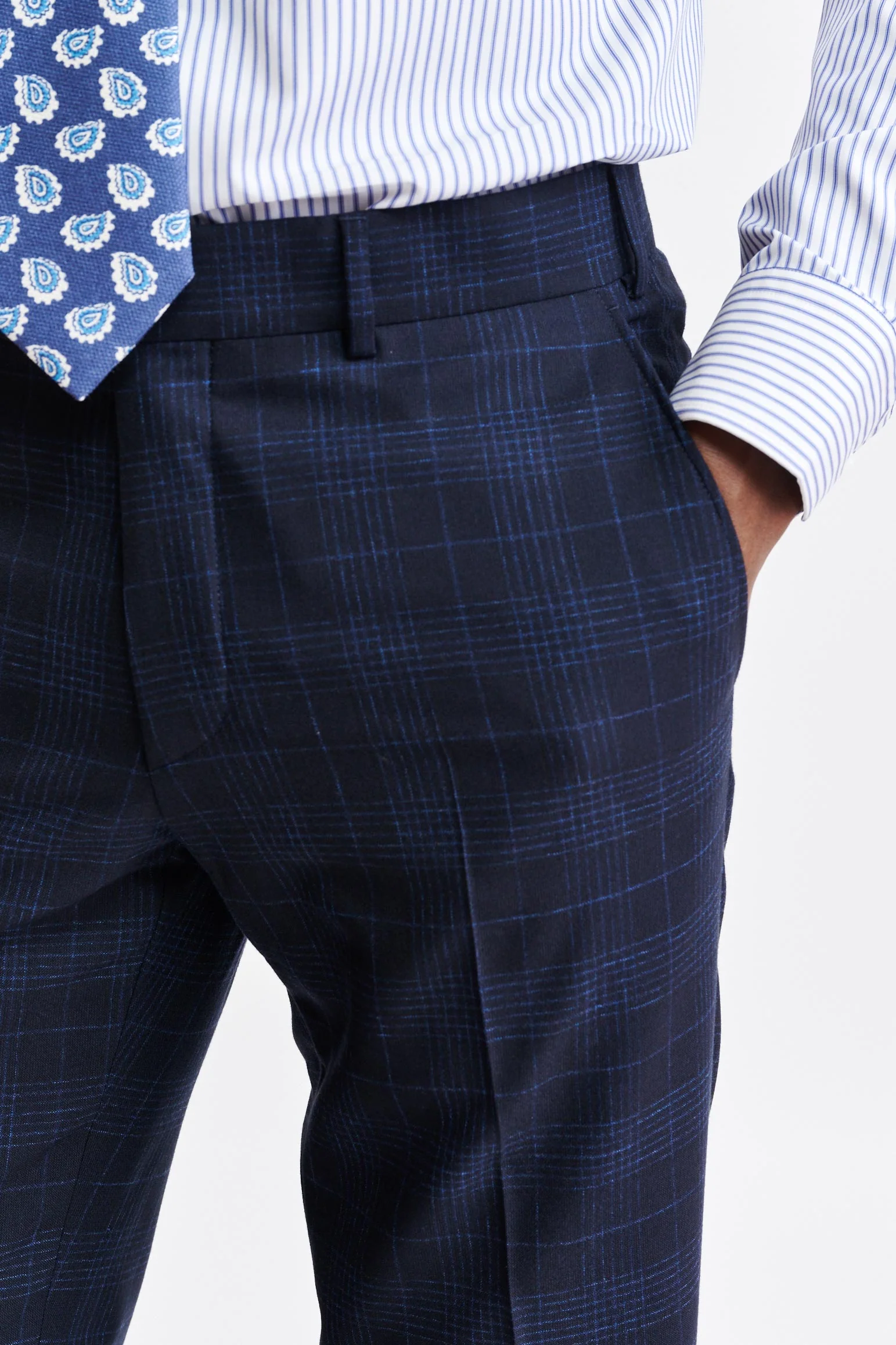 Dark Blue Wool & Cotton Soho Suit Riviera Trend - Image 10
