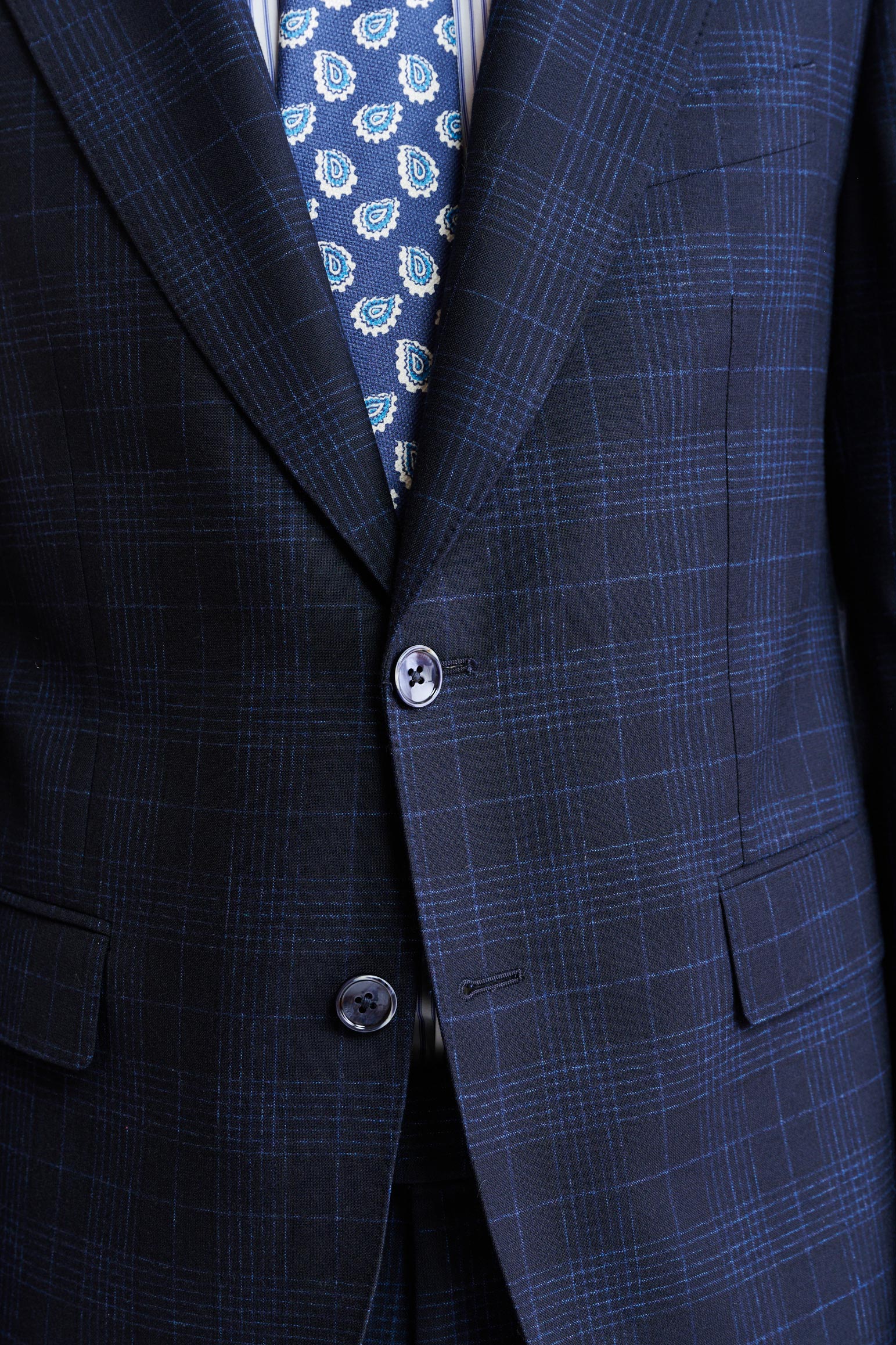 Dark Blue Wool & Cotton Soho Suit Riviera Trend - Image 3