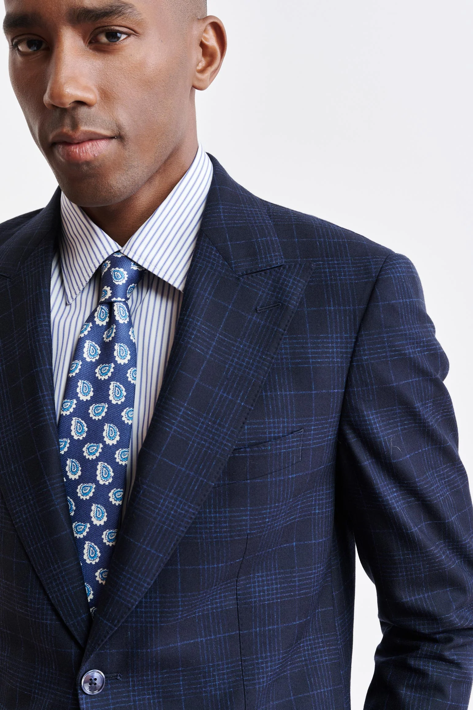 Dark Blue Wool & Cotton Soho Suit Riviera Trend - Image 6