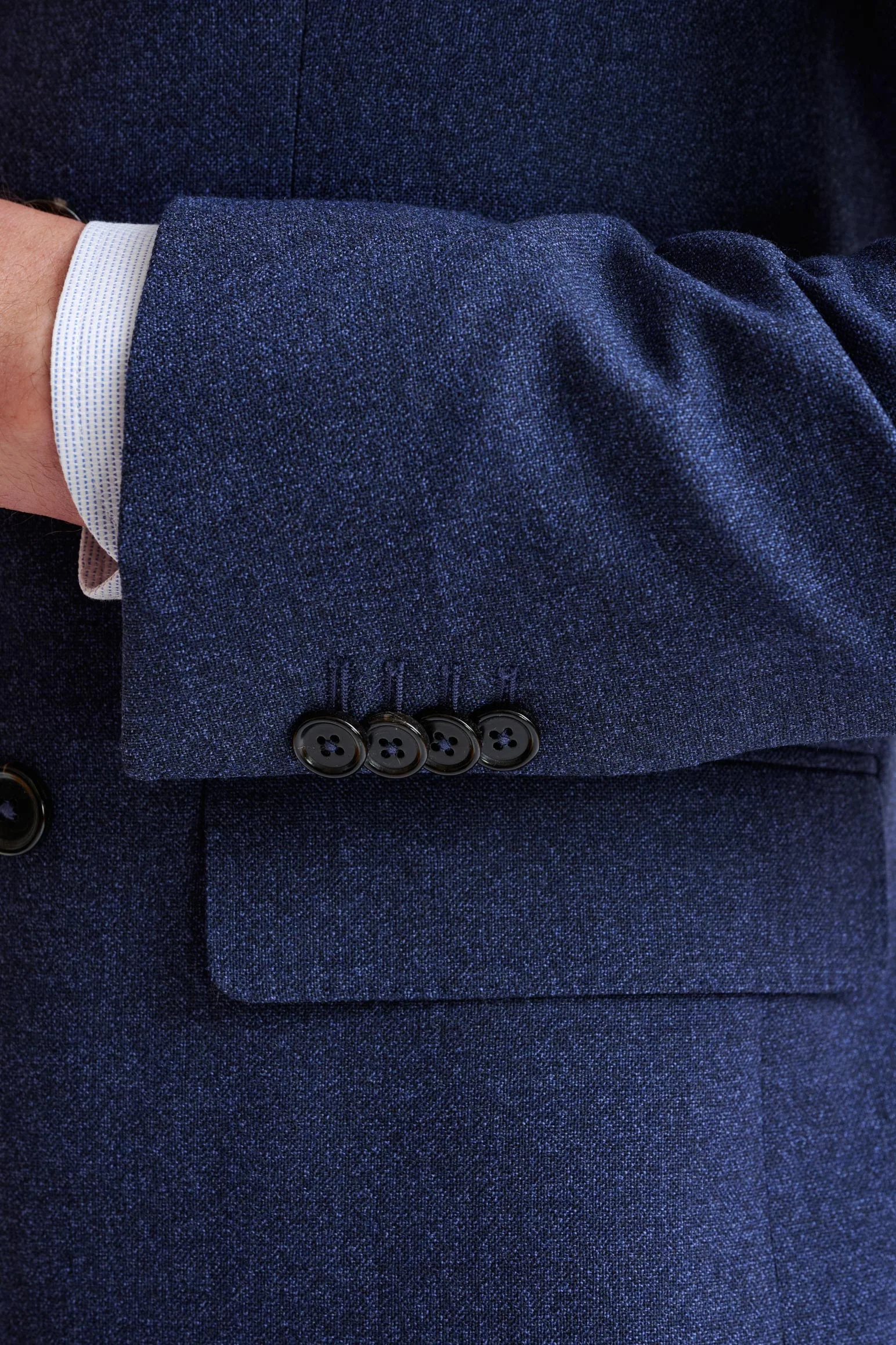 Dark Blue Wool Kenton Suit Lifestyle - Image 2