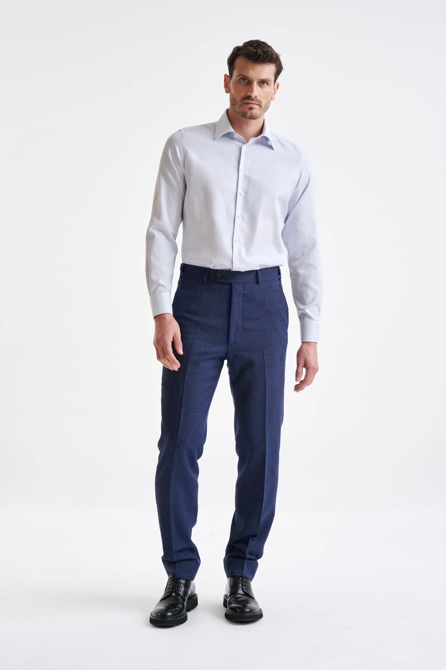 Dark Blue Wool Kenton Suit Lifestyle - Image 8